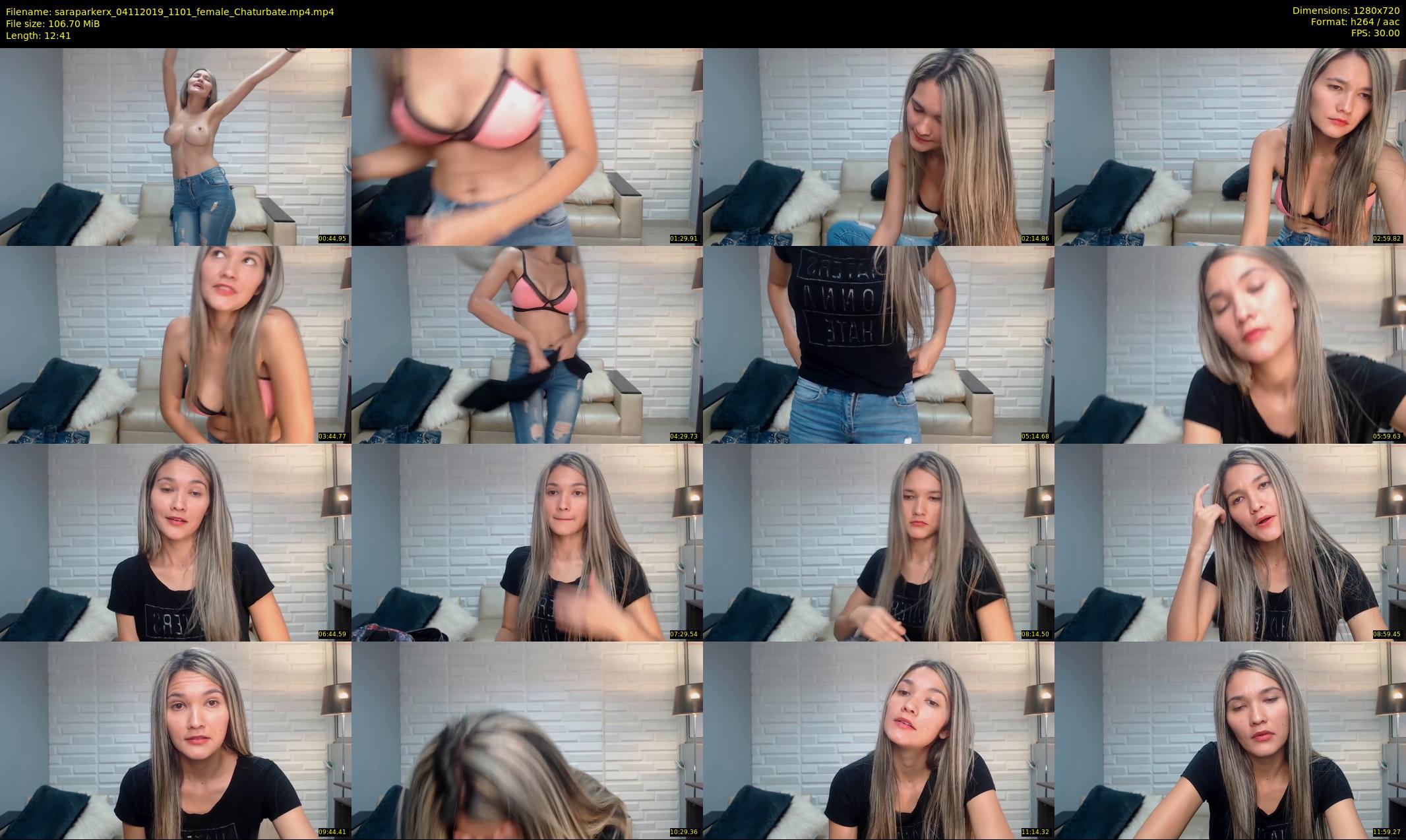 saraparkerx — 13 minute Chaturbate female cam show recording, 720p, Nov 4, 2019