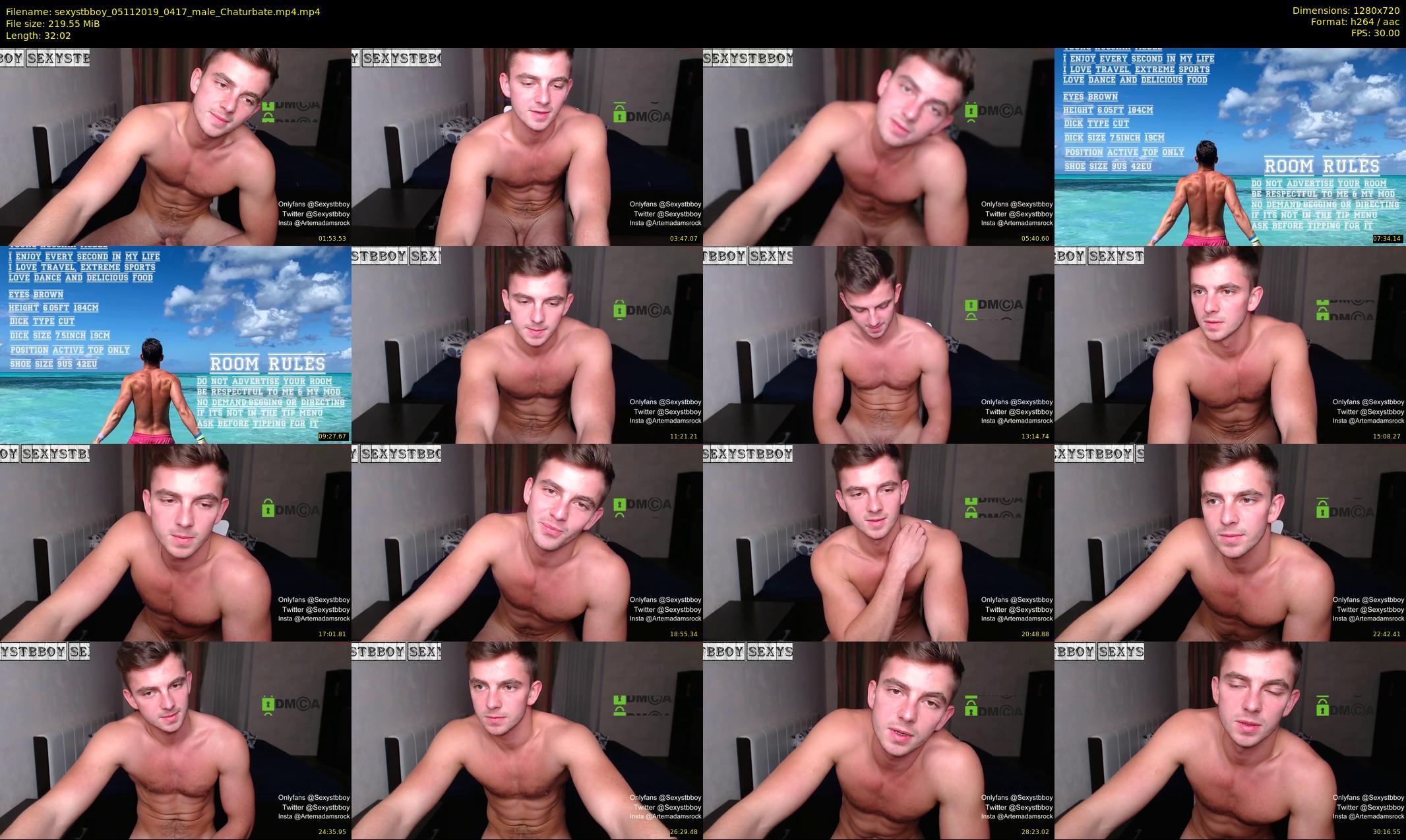 sexystbboy — 33 minute Chaturbate male cam show recording, 720p, Nov 5, 2019