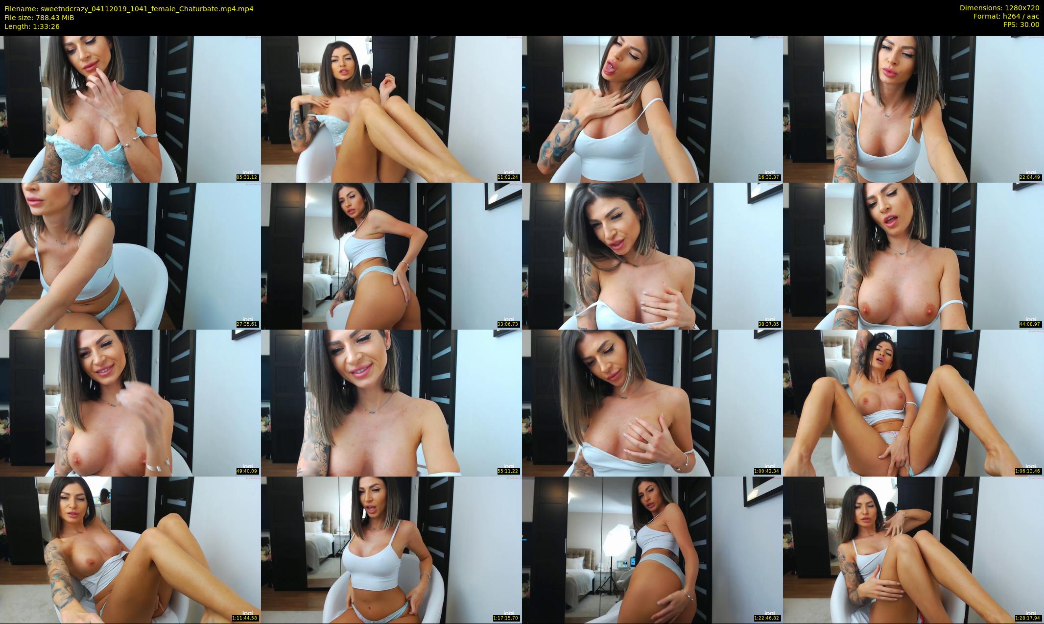 sweetndcrazy — 94 minute Chaturbate female cam show recording, 720p, Nov 4, 2019