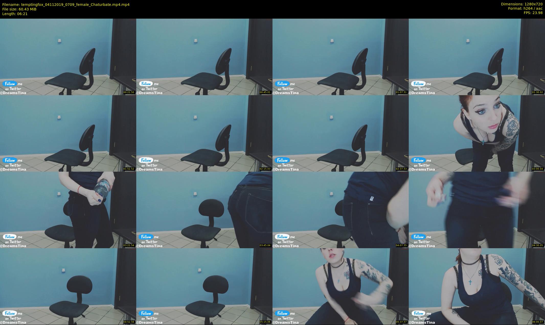 temptingfox — 7 minute Chaturbate female cam show recording, 720p, Nov 4, 2019