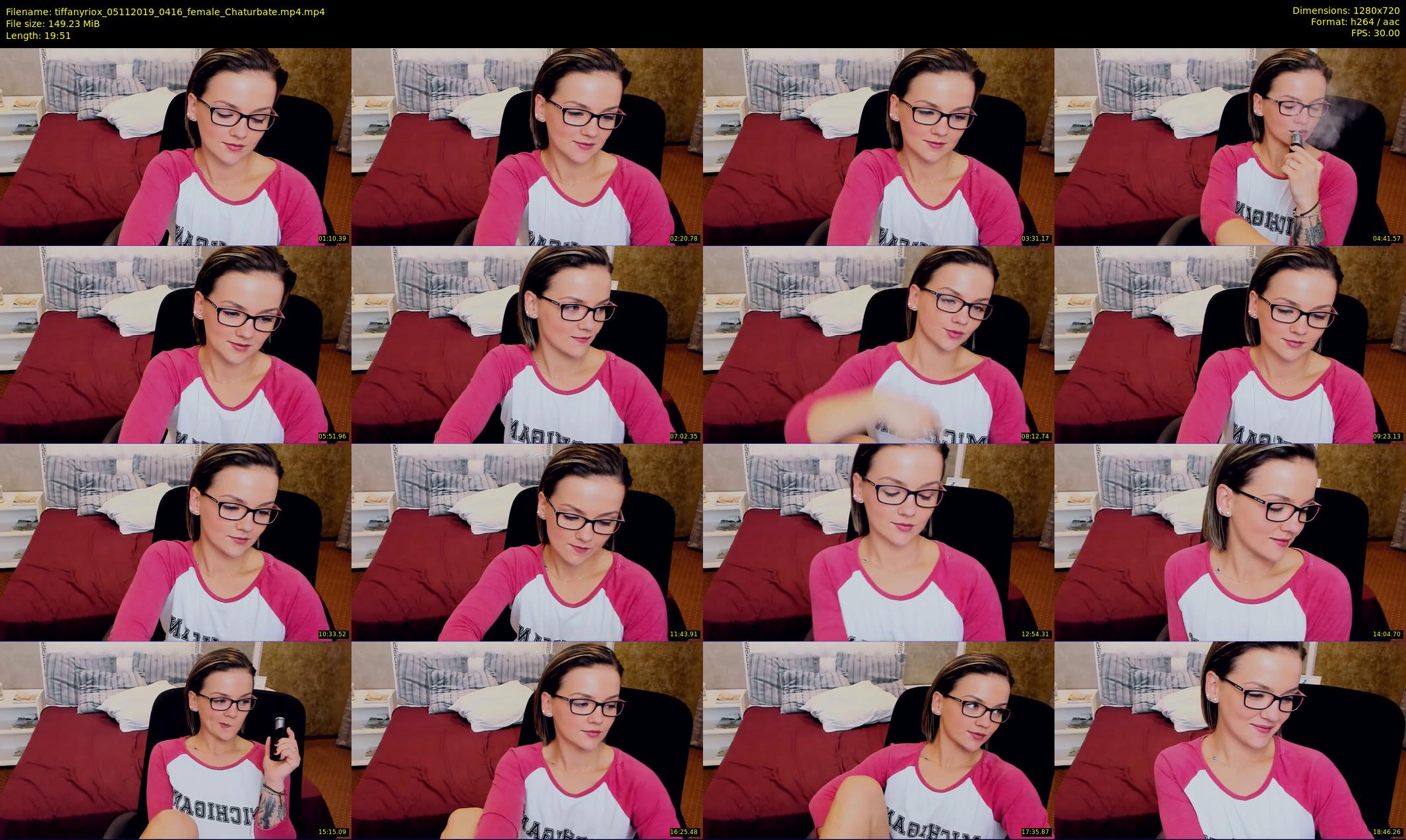 tiffanyriox — 20 minute Chaturbate female cam show recording, 720p, Nov 5, 2019
