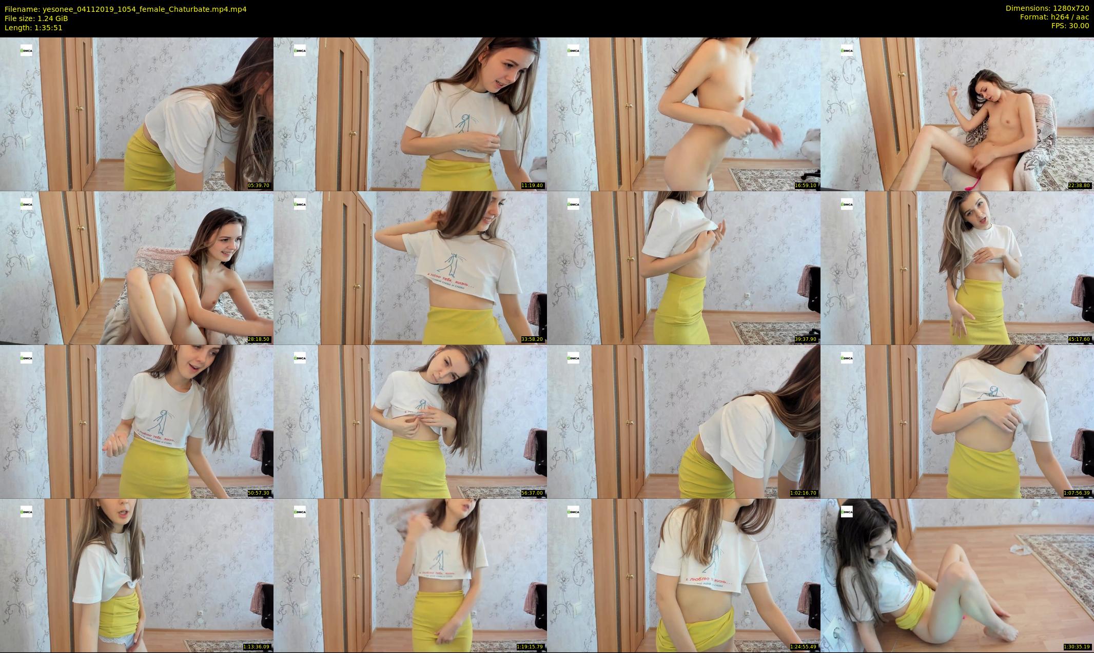 yesonee — 96 minute Chaturbate female cam show recording, 720p, Nov 4, 2019