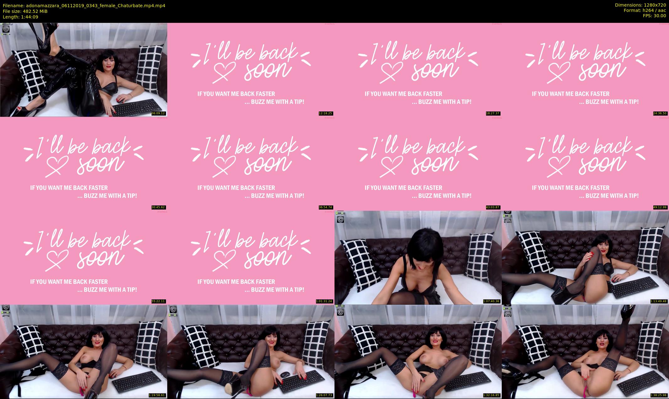 adonamazzara — 105 minute Chaturbate female cam show recording, 720p, Nov 6, 2019
