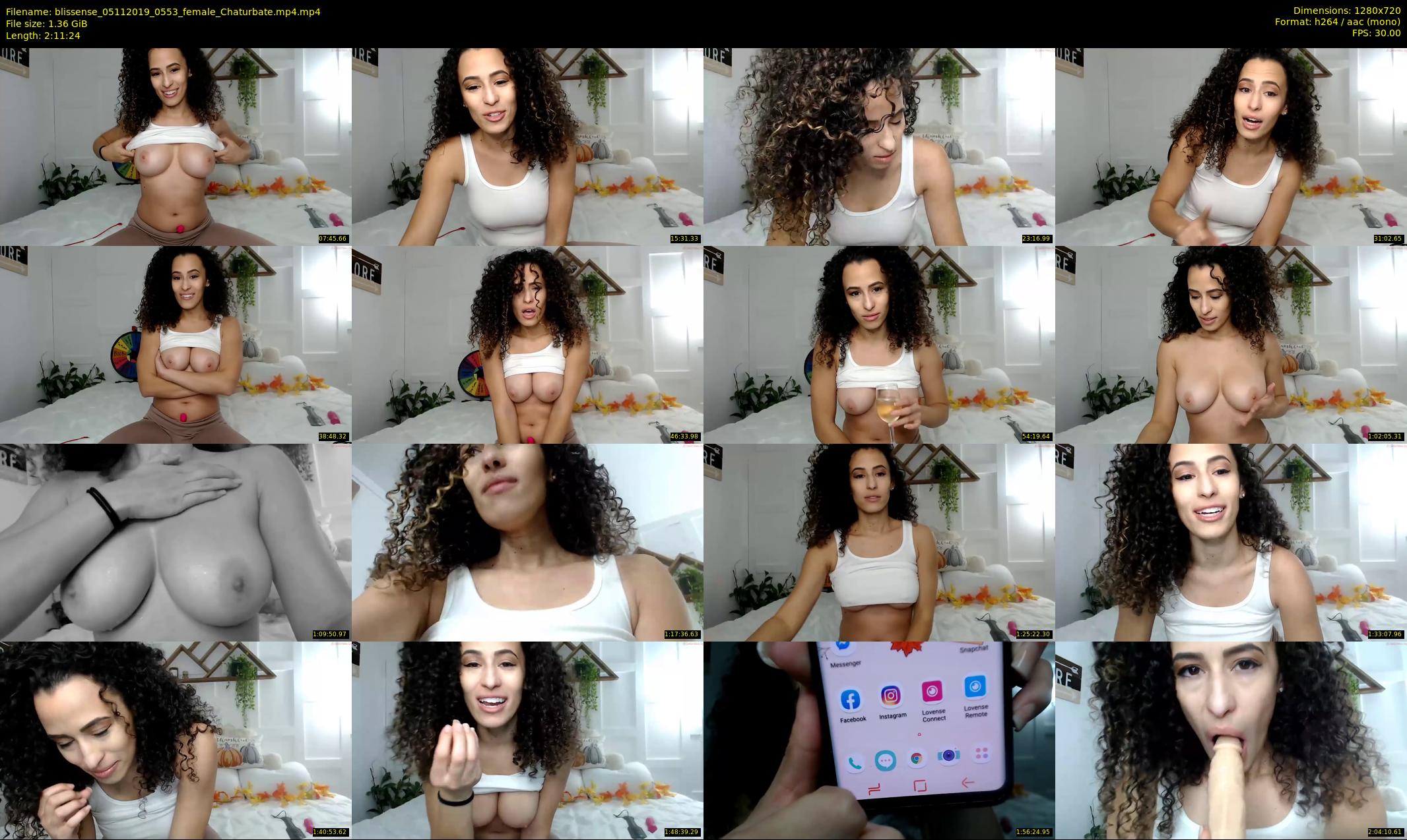blissense — 132 minute Chaturbate female cam show recording, 720p, Nov 5, 2019