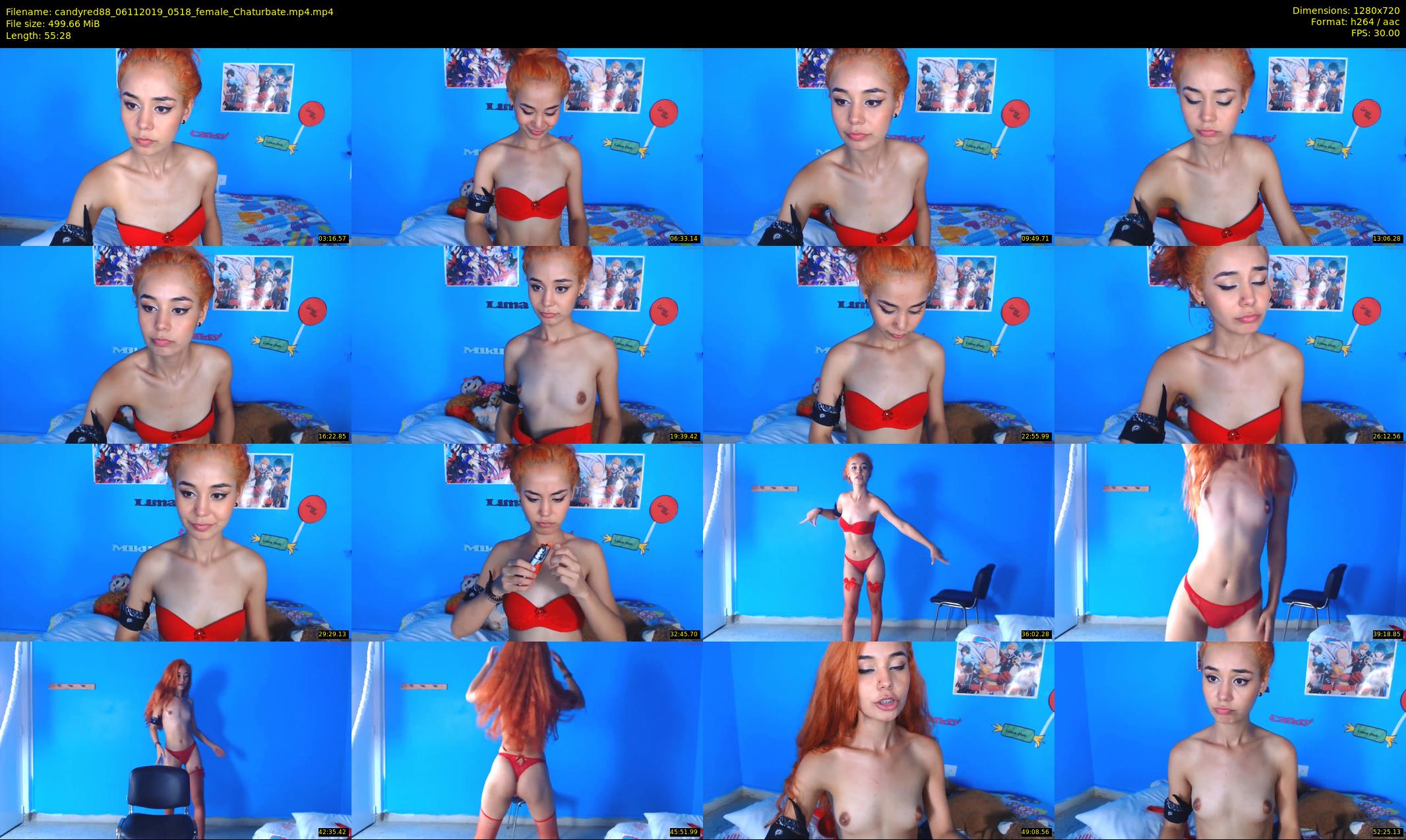 candyred88 — 56 minute Chaturbate female cam show recording, 720p, Nov 6, 2019