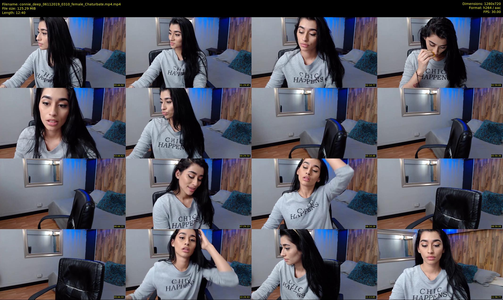 connie_deep — 13 minute Chaturbate female cam show recording, 720p, Nov 6, 2019