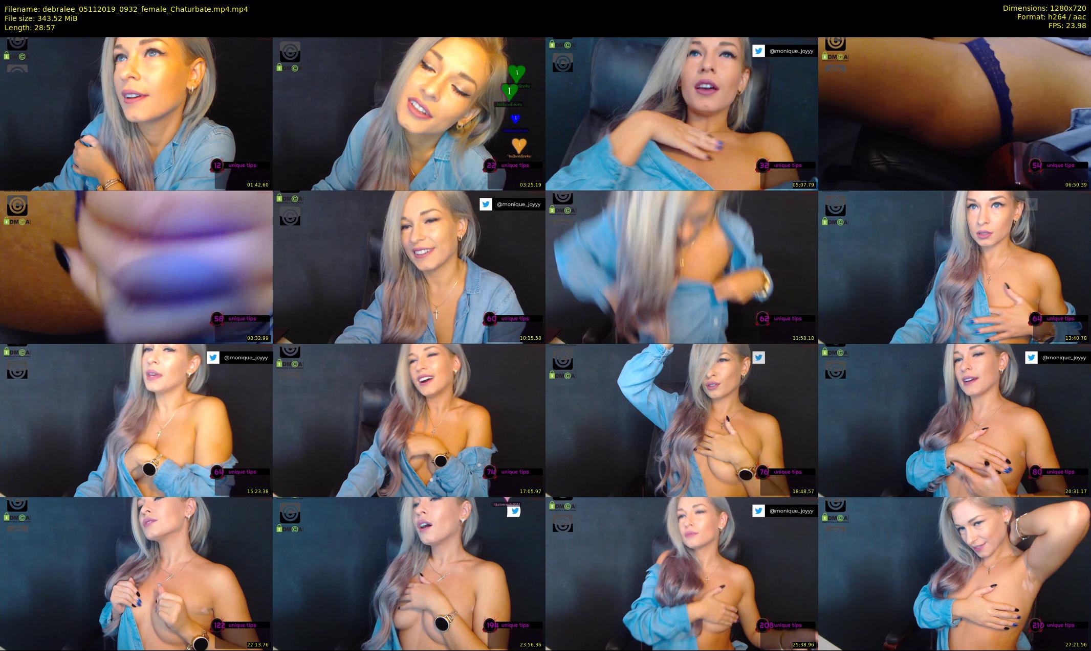 debralee — 29 minute Chaturbate female cam show recording, 720p, Nov 5, 2019