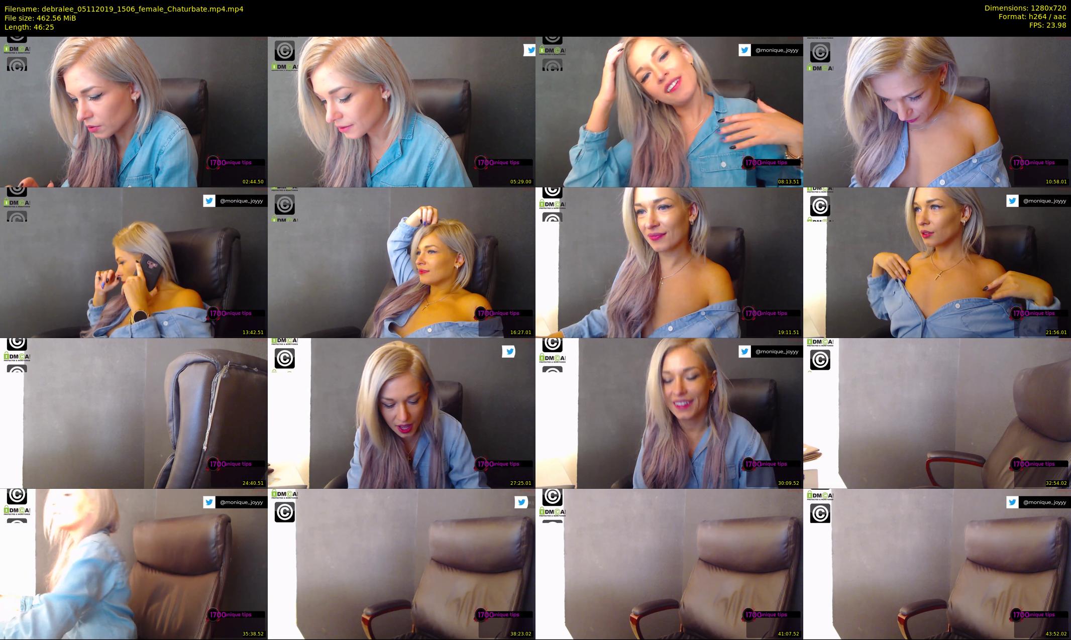 debralee — 47 minute Chaturbate female cam show recording, 720p, Nov 5, 2019