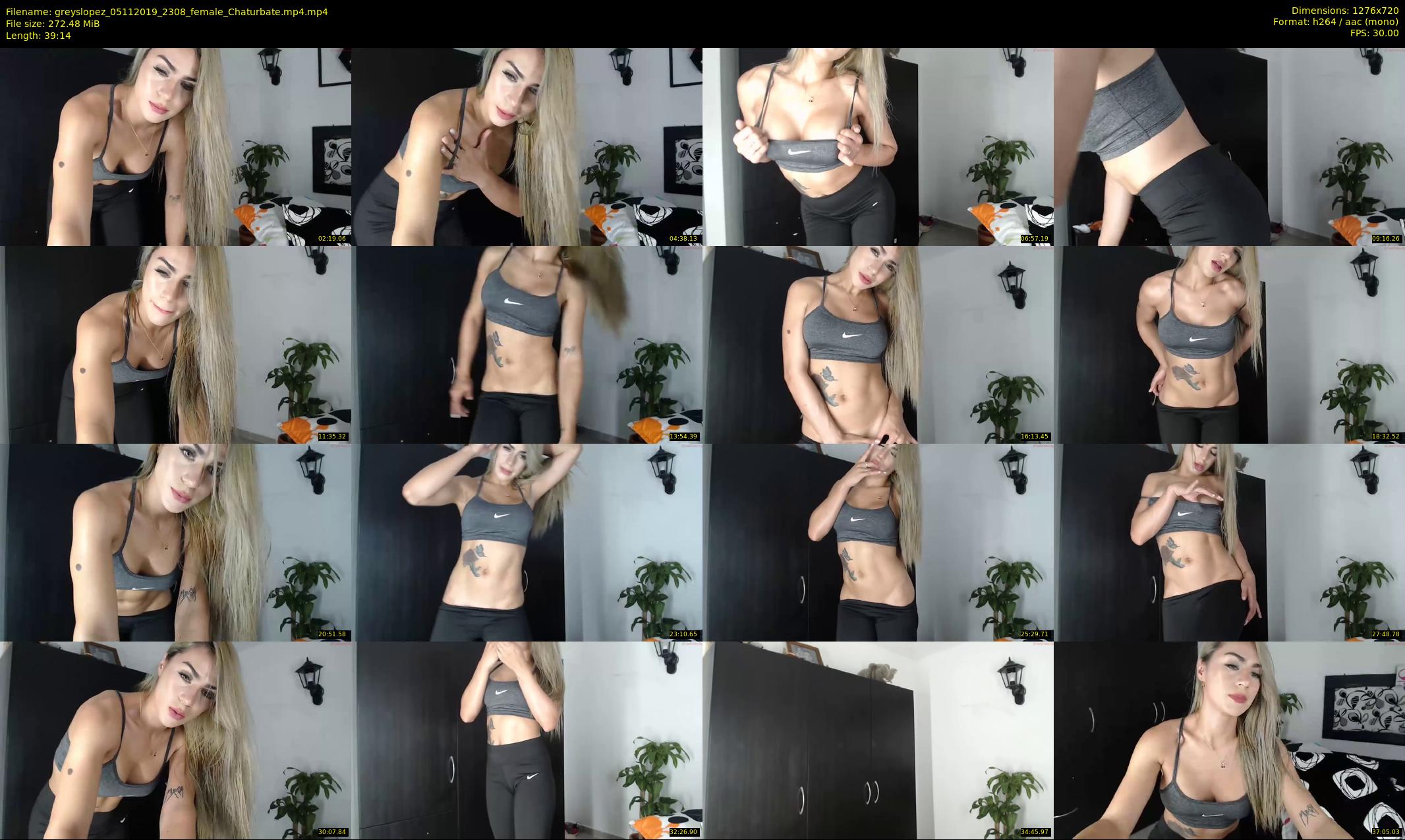 greyslopez — 40 minute Chaturbate female cam show recording, 720p, Nov 5, 2019