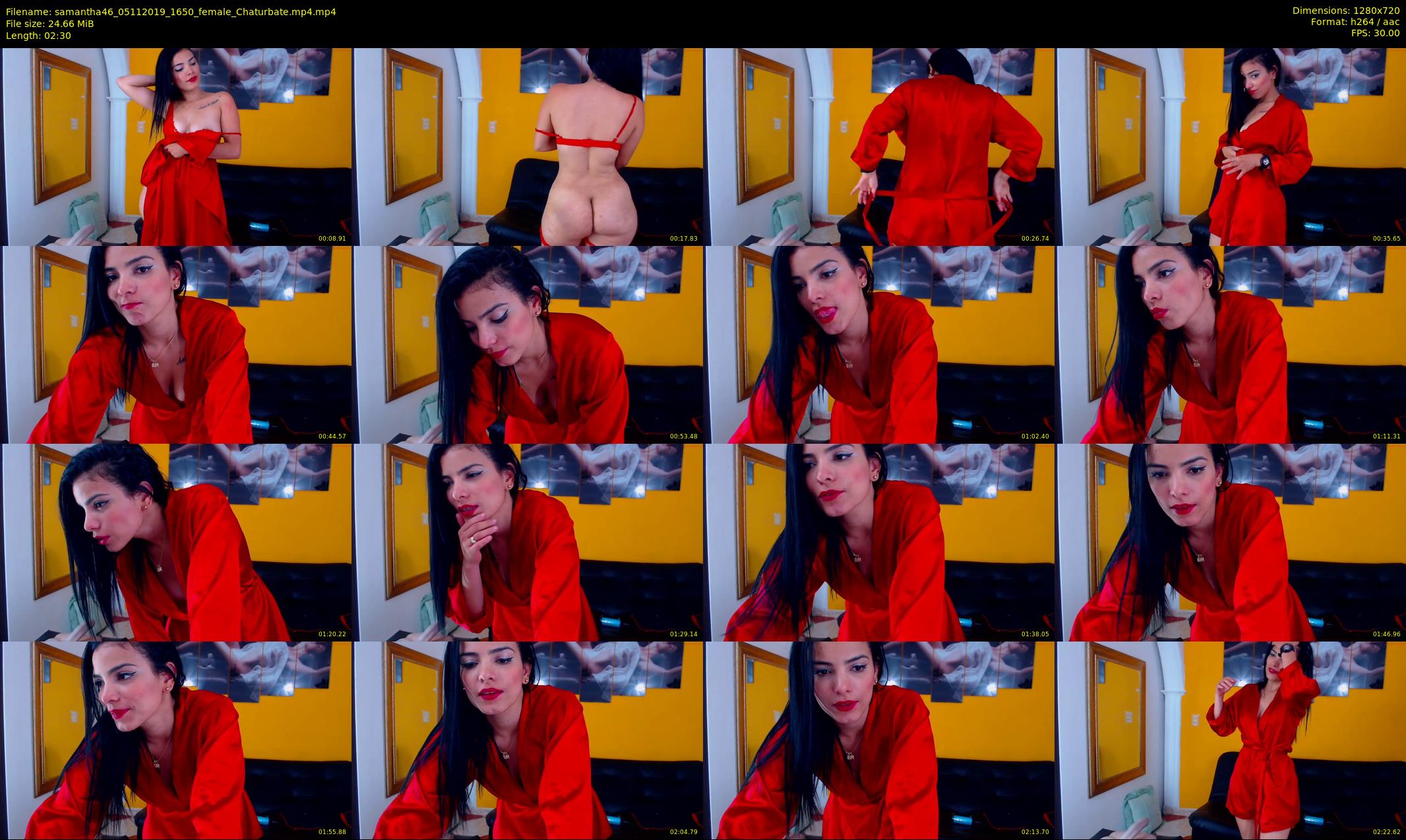 samantha46 — 3 minute Chaturbate female cam show recording, 720p, Nov 5, 2019