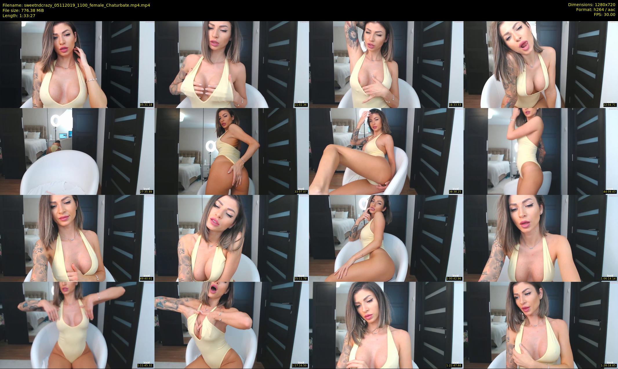 sweetndcrazy — 94 minute Chaturbate female cam show recording, 720p, Nov 5, 2019