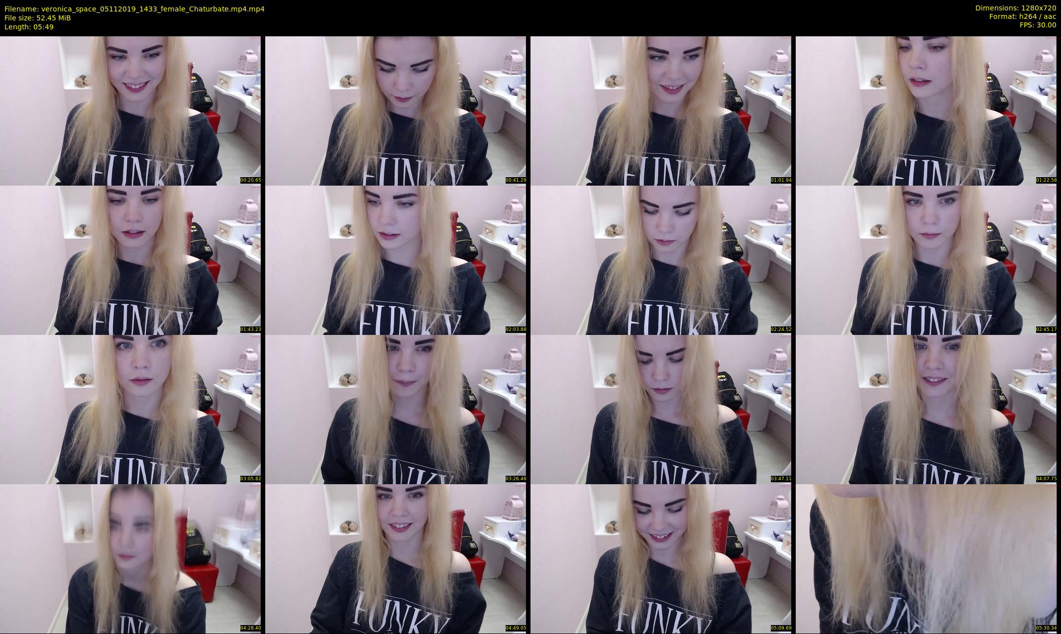 veronica_space — 6 minute Chaturbate female cam show recording, 720p, Nov 5, 2019