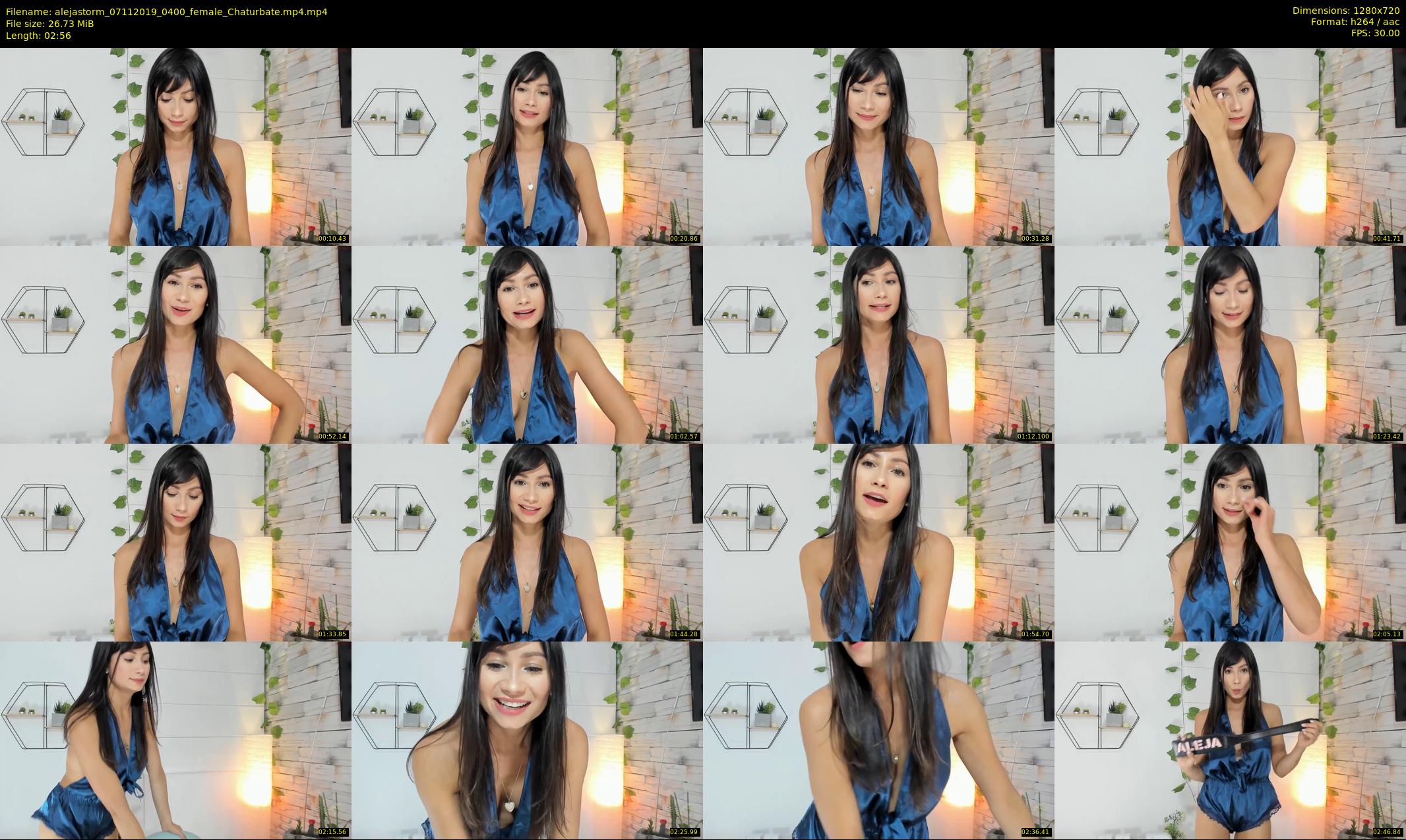 alejastorm — 3 minute Chaturbate female cam show recording, 720p, Nov 7, 2019