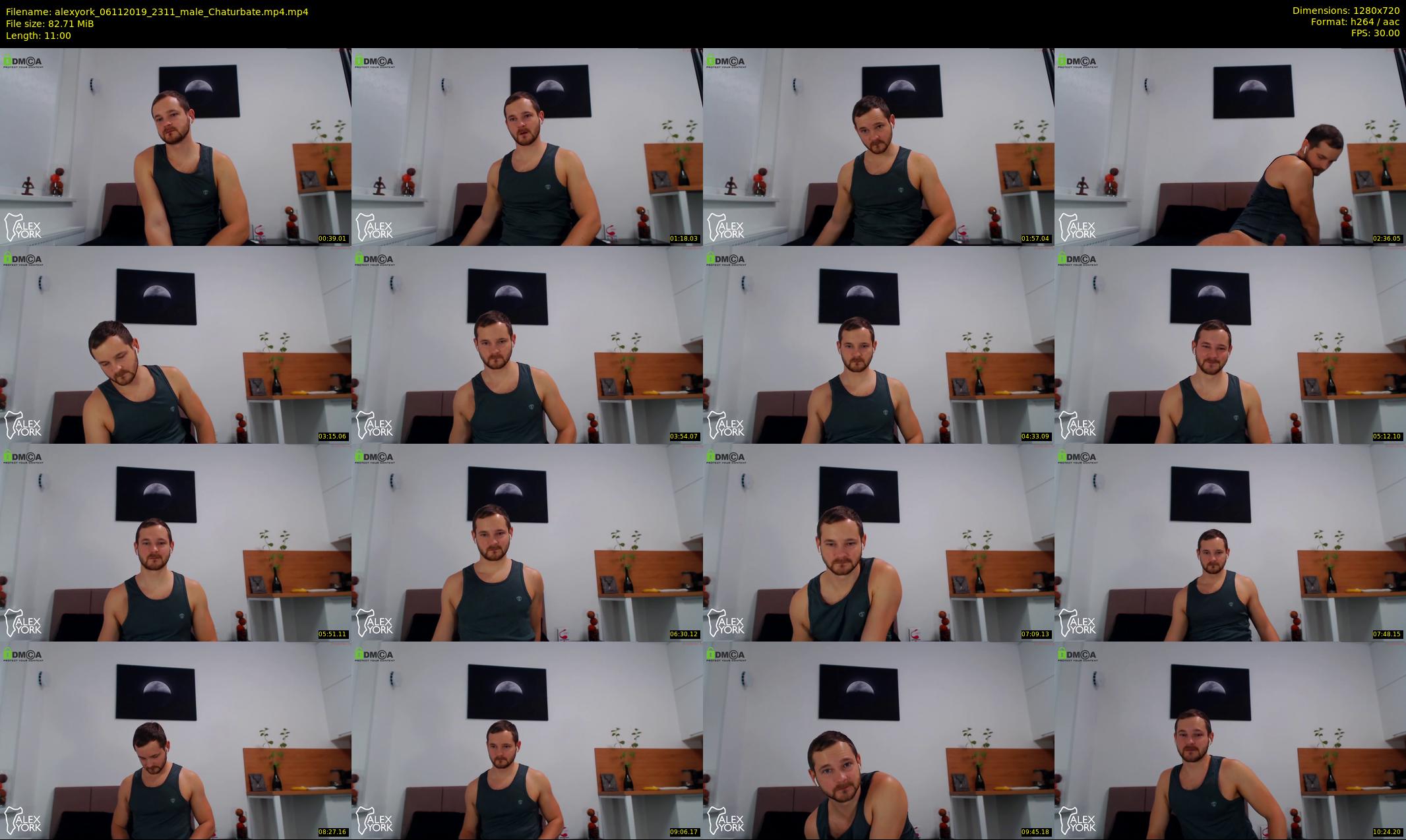 alexyork — 11 minute Chaturbate male cam show recording, 720p, Nov 6, 2019