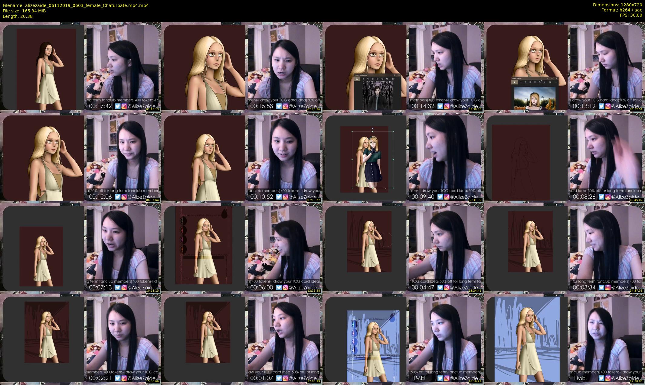 alizezaide — 21 minute Chaturbate female cam show recording, 720p, Nov 6, 2019