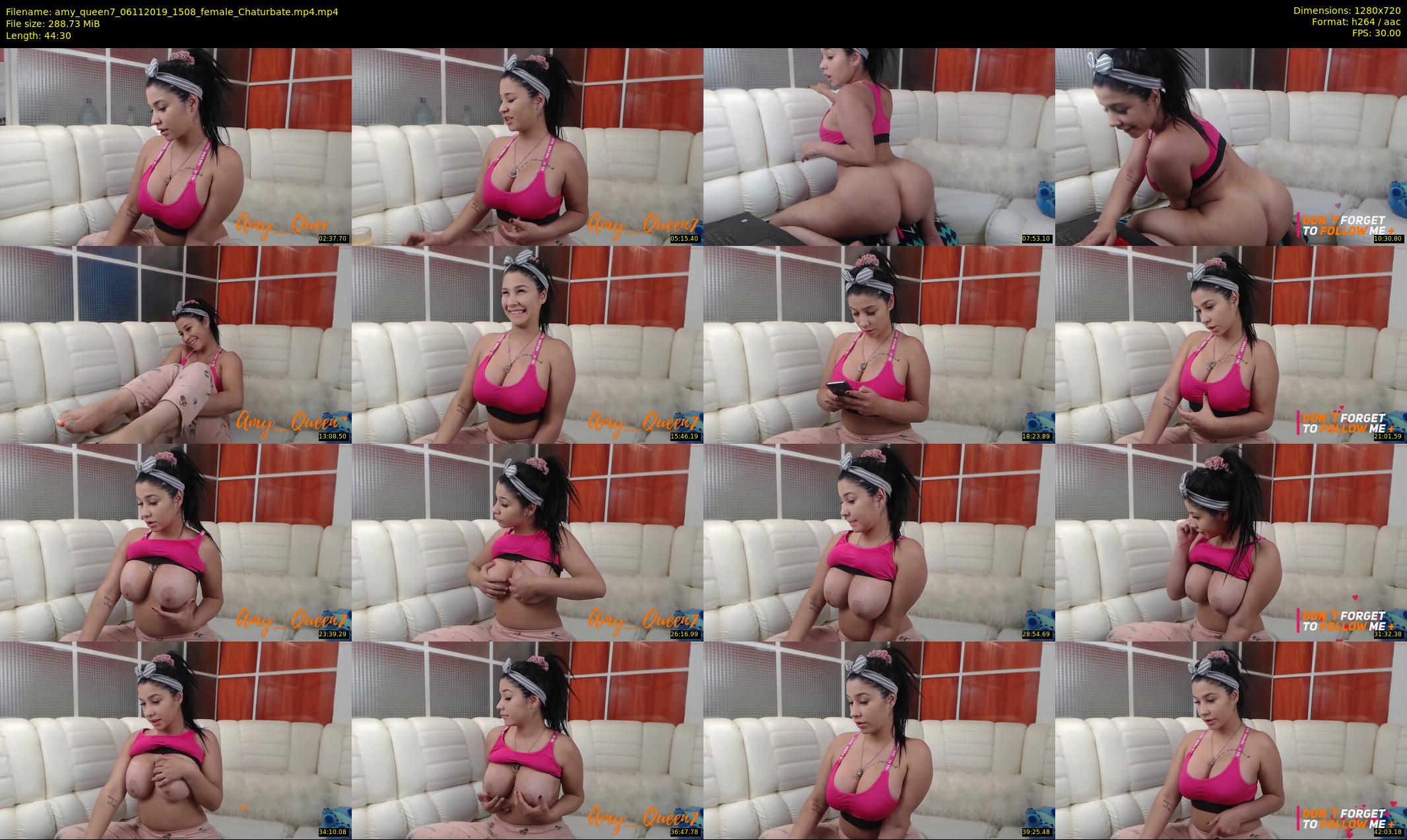 amy_queen7 — 45 minute Chaturbate female cam show recording, 720p, Nov 6, 2019