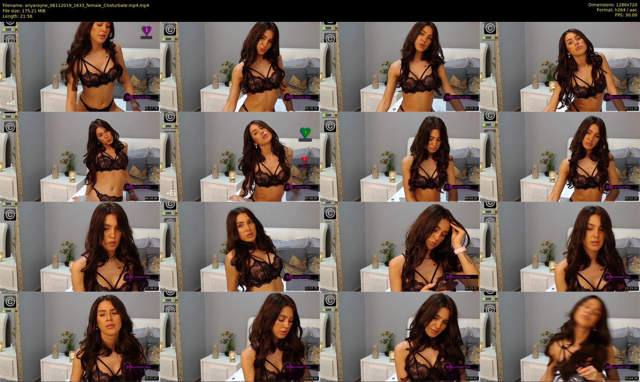anyarayne — 22 minute Chaturbate female cam show recording, 720p, Nov 6, 2019