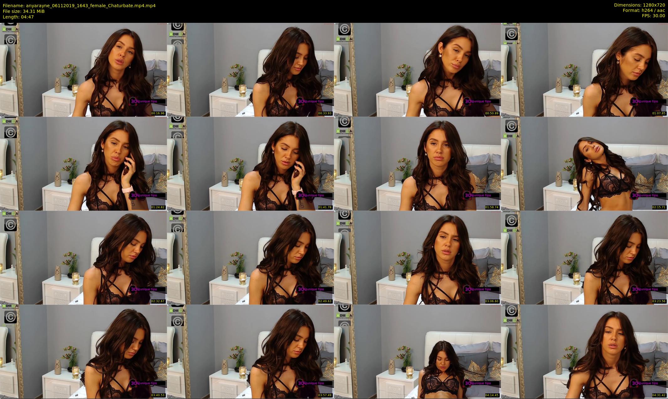 anyarayne — 5 minute Chaturbate female cam show recording, 720p, Nov 6, 2019