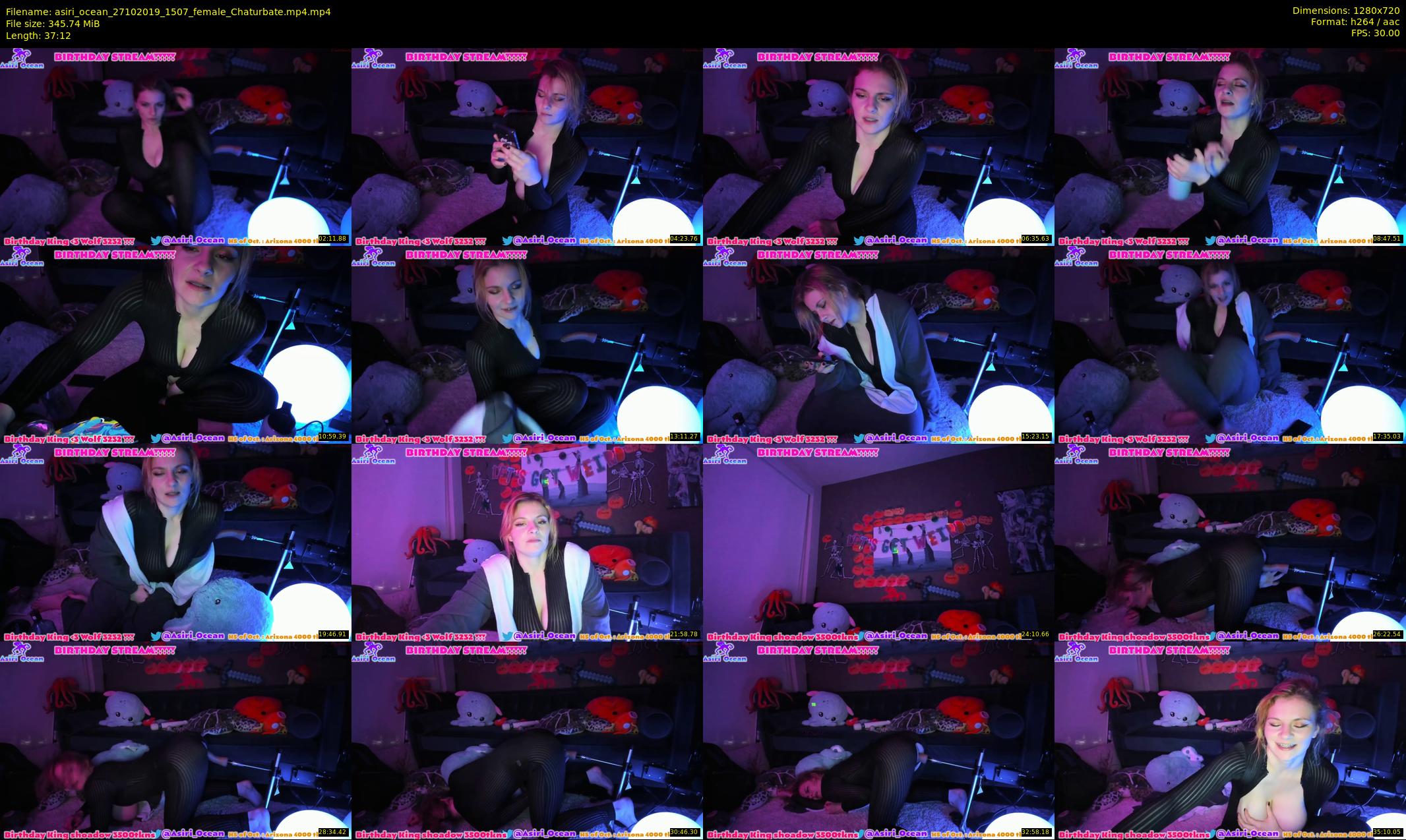 asiri_ocean — 38 minute Chaturbate female cam show recording, 720p, Oct 27, 2019