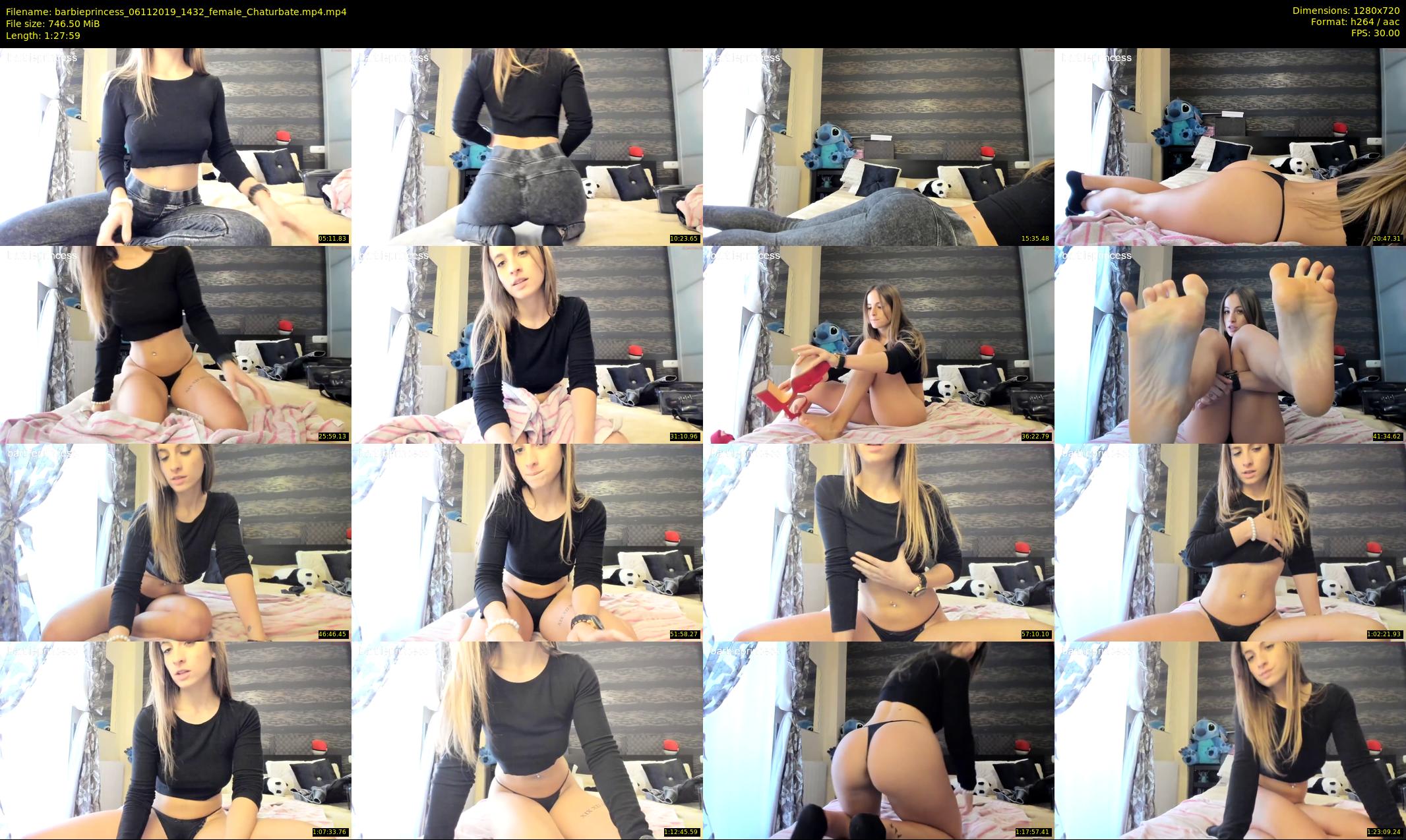 barbieprincess — 88 minute Chaturbate female cam show recording, 720p, Nov 6, 2019