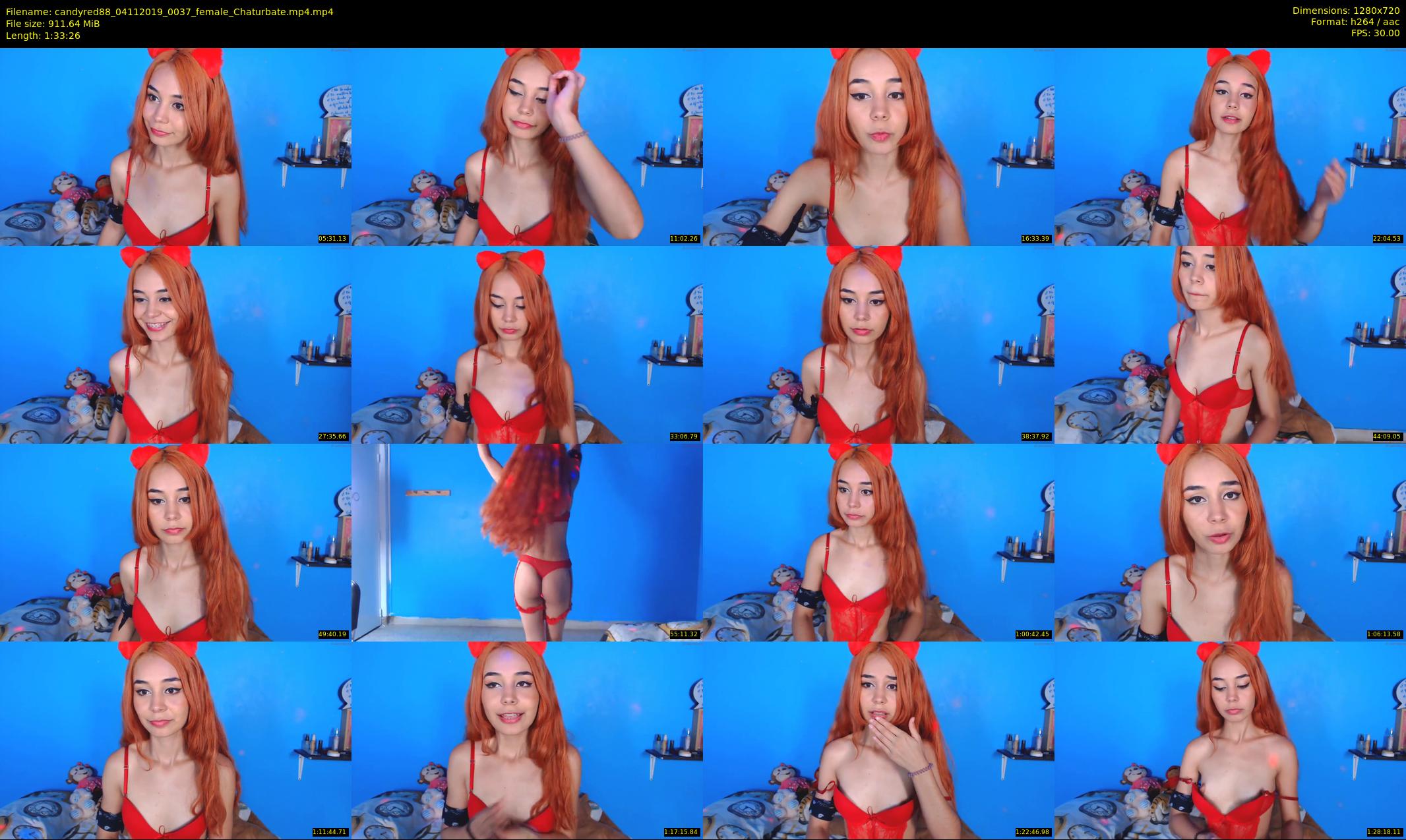 candyred88 — 94 minute Chaturbate female cam show recording, 720p, Nov 4, 2019