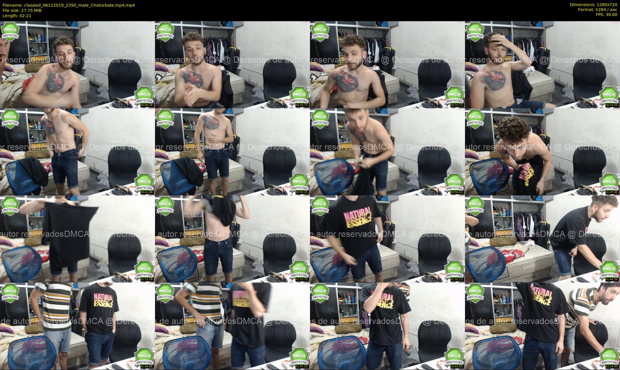 classied — 3 minute Chaturbate male cam show recording, 720p, Nov 6, 2019