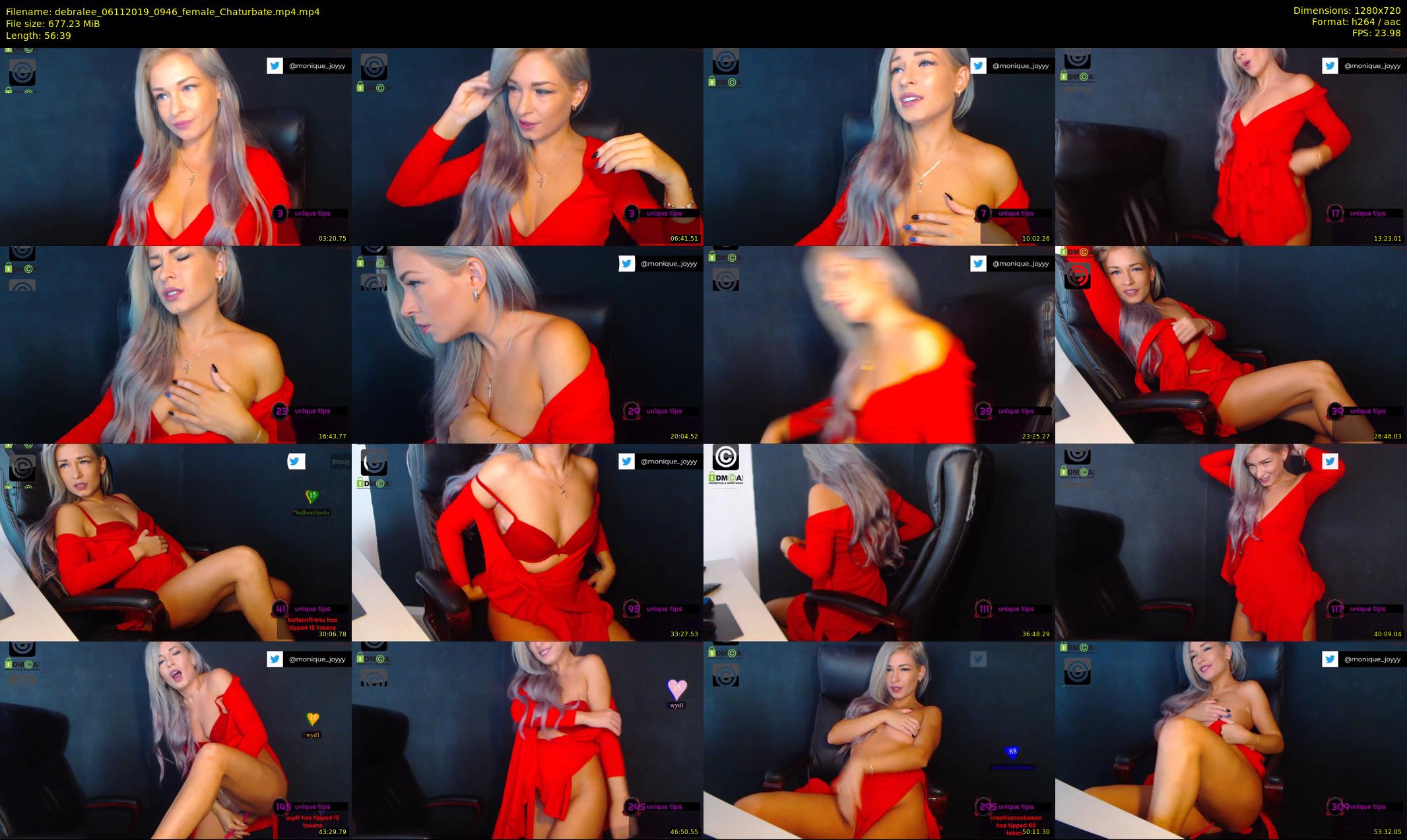 debralee — 57 minute Chaturbate female cam show recording, 720p, Nov 6, 2019