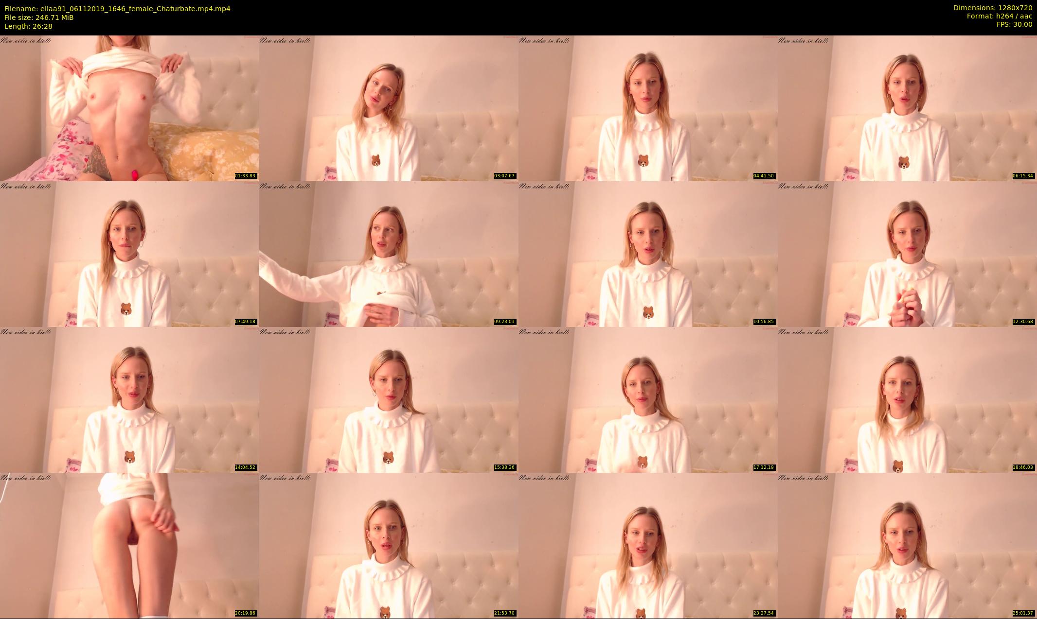 ellaa91 — 27 minute Chaturbate female cam show recording, 720p, Nov 6, 2019