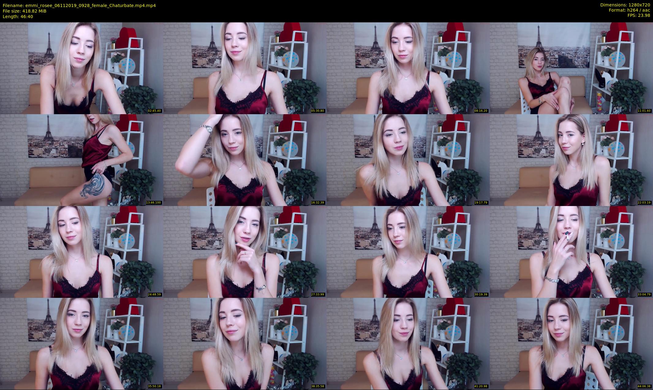 emmi_rosee — 47 minute Chaturbate female cam show recording, 720p, Nov 6, 2019