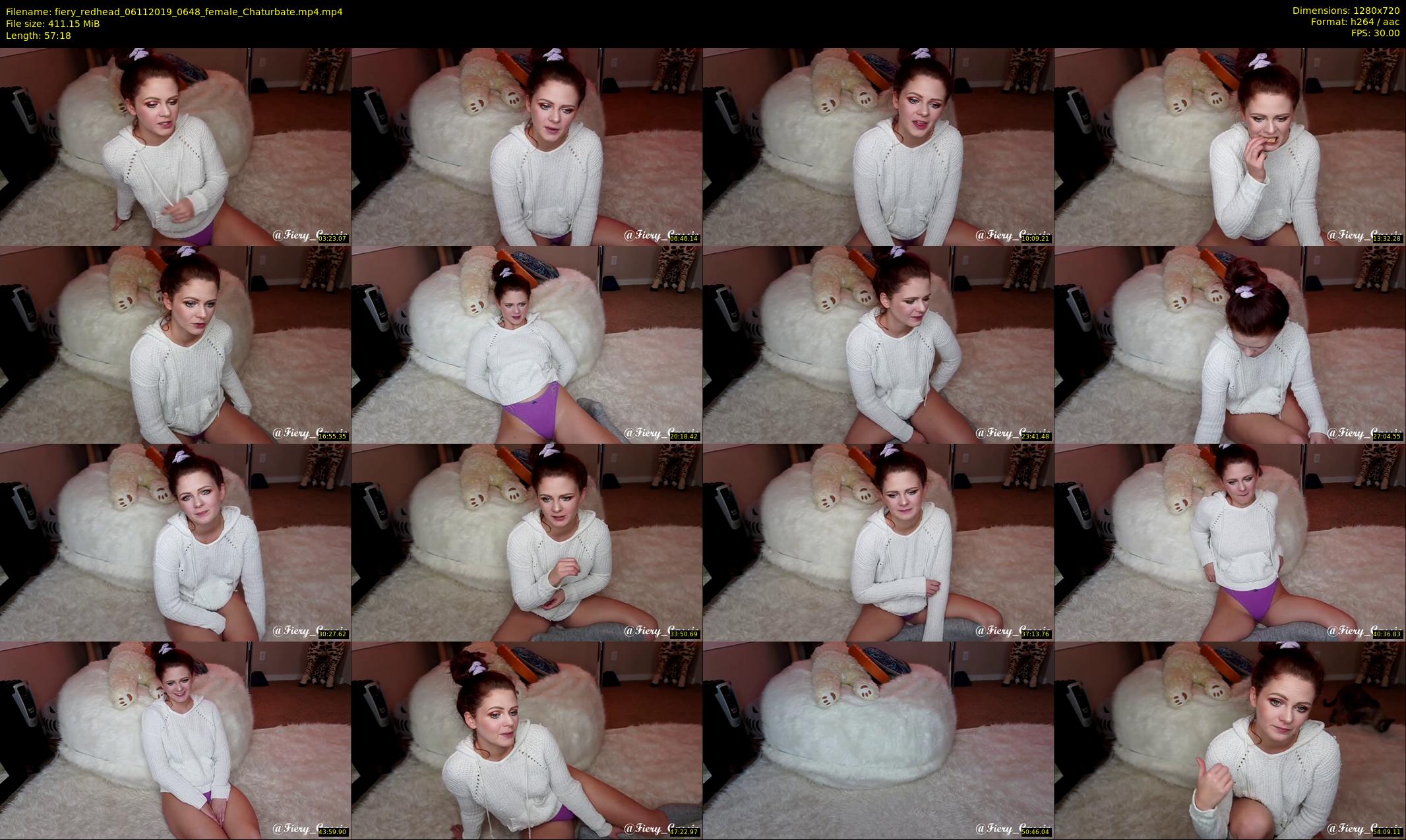 fiery_redhead — 58 minute Chaturbate female cam show recording, 720p, Nov 6, 2019