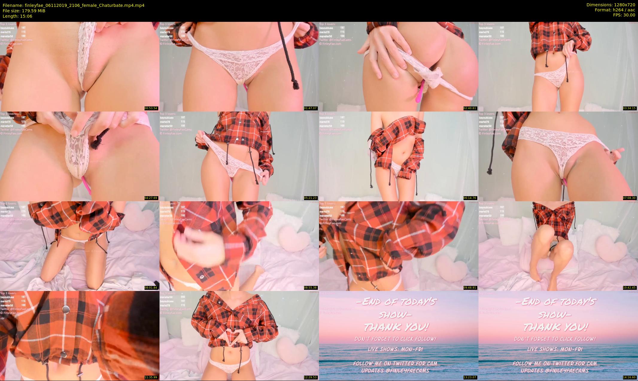 finleyfae — 16 minute Chaturbate female cam show recording, 720p, Nov 6, 2019