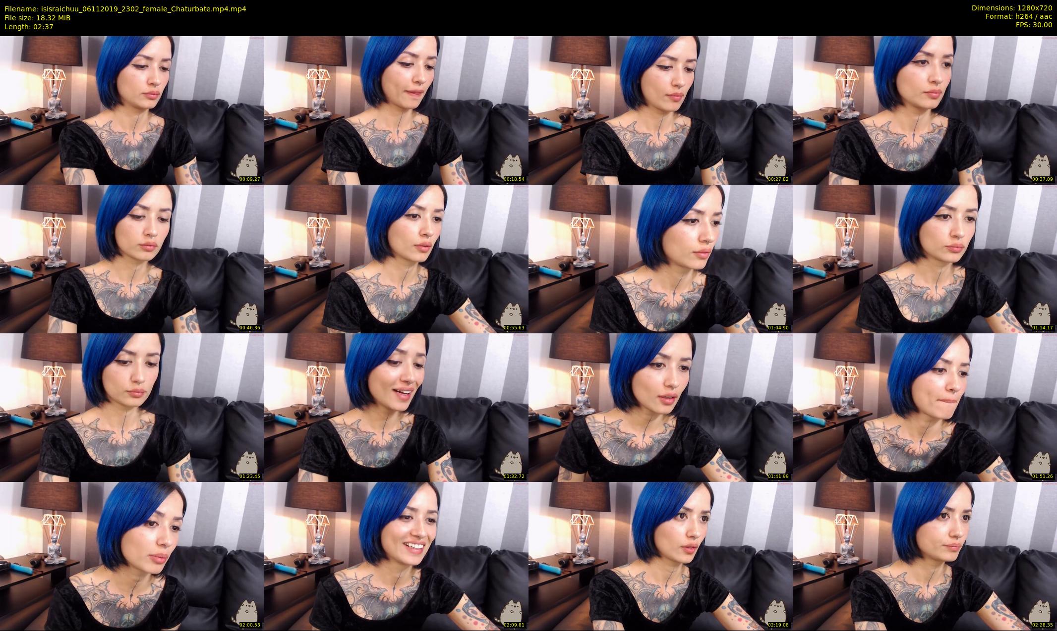 isisraichuu — 3 minute Chaturbate female cam show recording, 720p, Nov 6, 2019