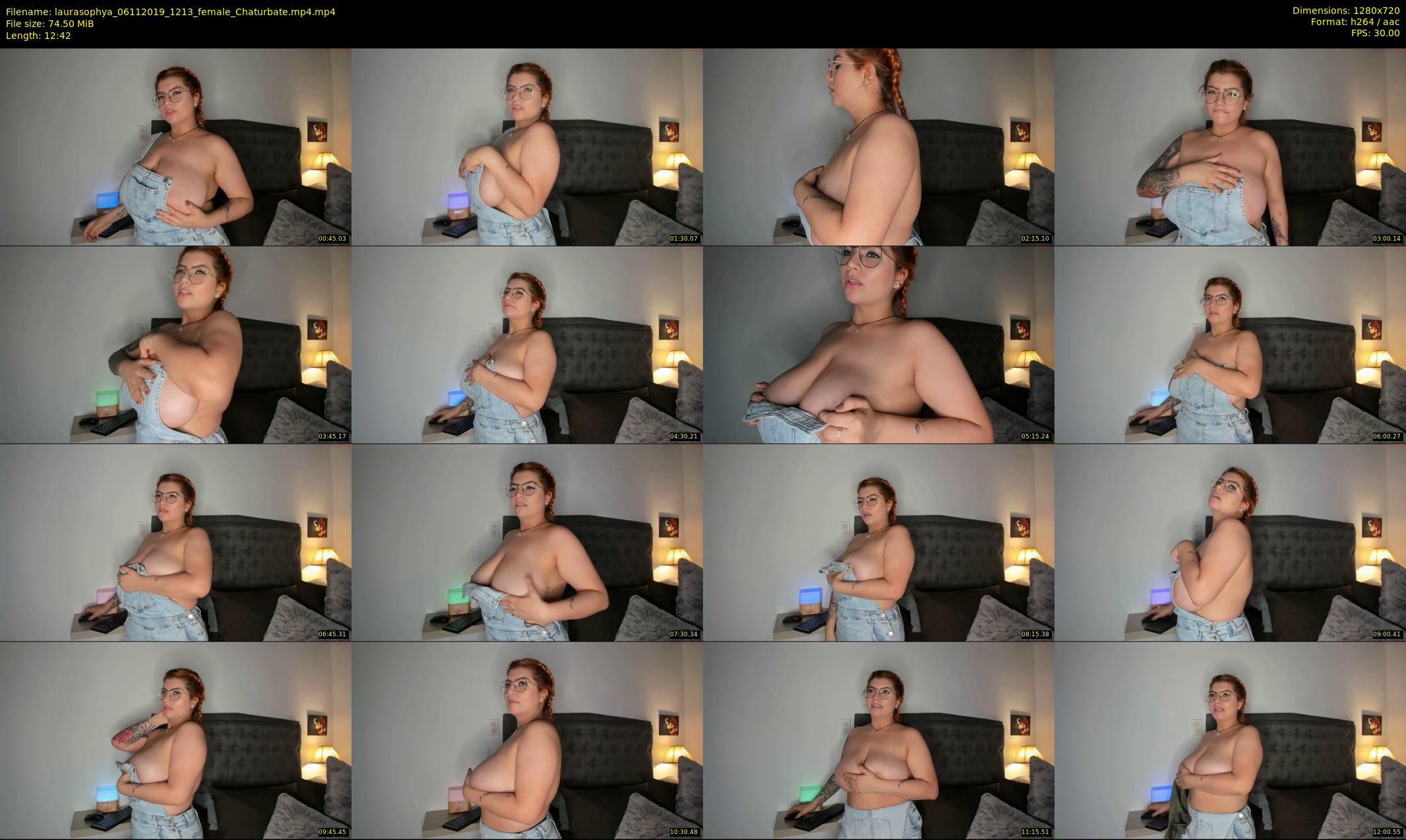 laurasophya — 13 minute Chaturbate female cam show recording, 720p, Nov 6, 2019