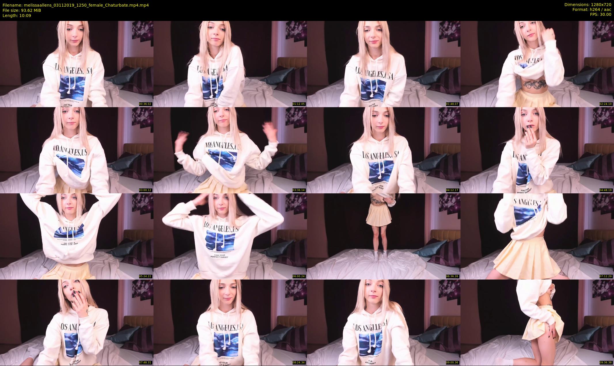melissaallens — 11 minute Chaturbate female cam show recording, 720p, Nov 3, 2019