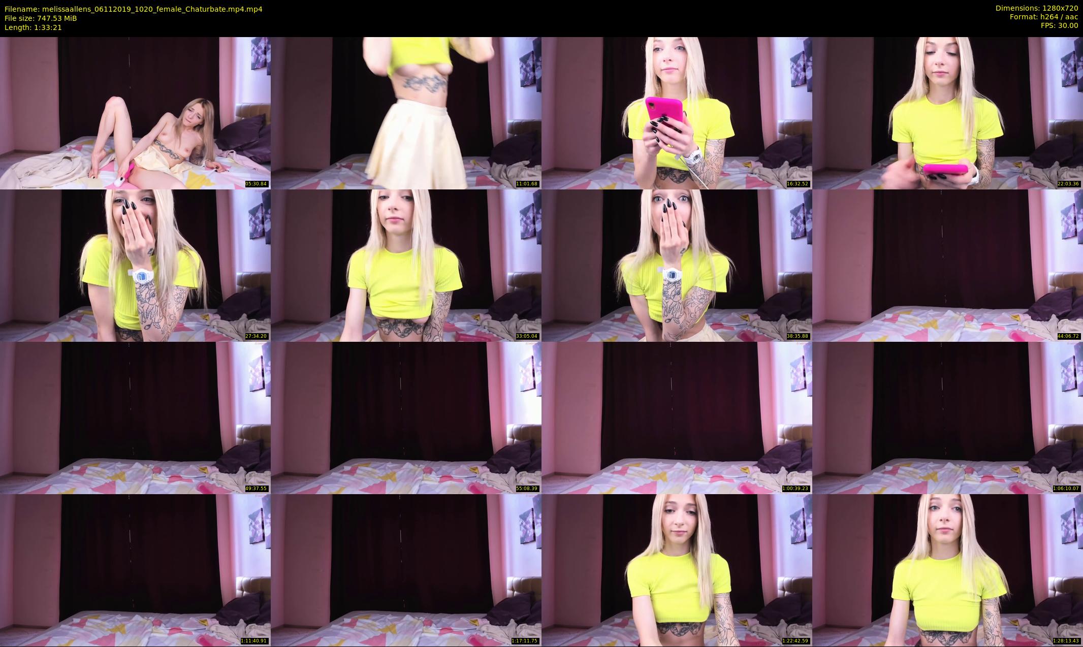 melissaallens — 94 minute Chaturbate female cam show recording, 720p, Nov 6, 2019