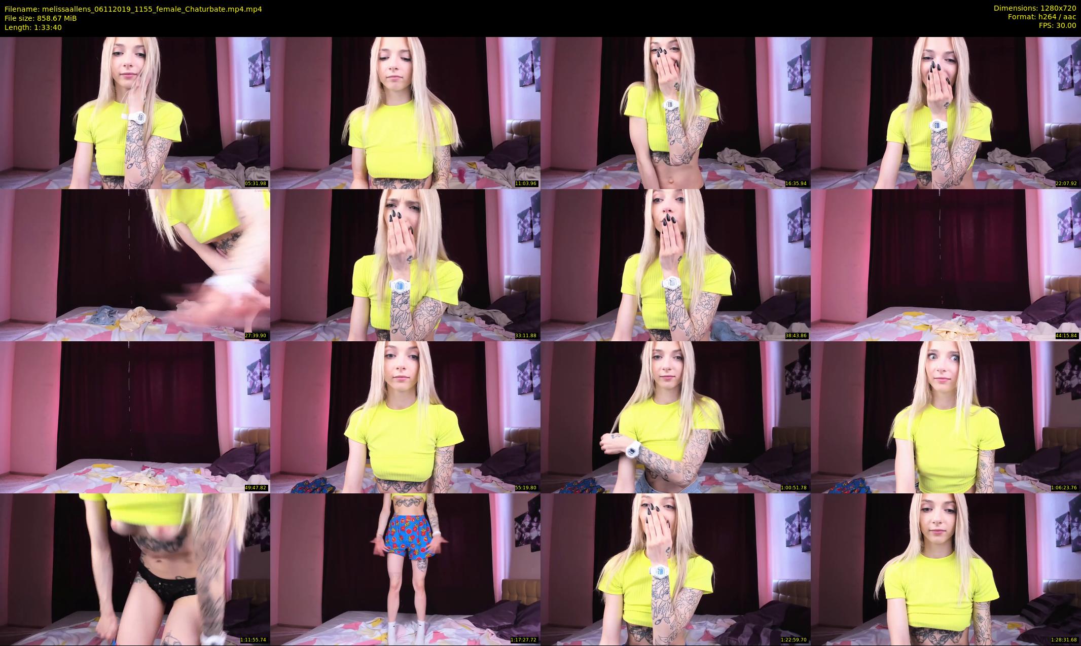 melissaallens — 94 minute Chaturbate female cam show recording, 720p, Nov 6, 2019