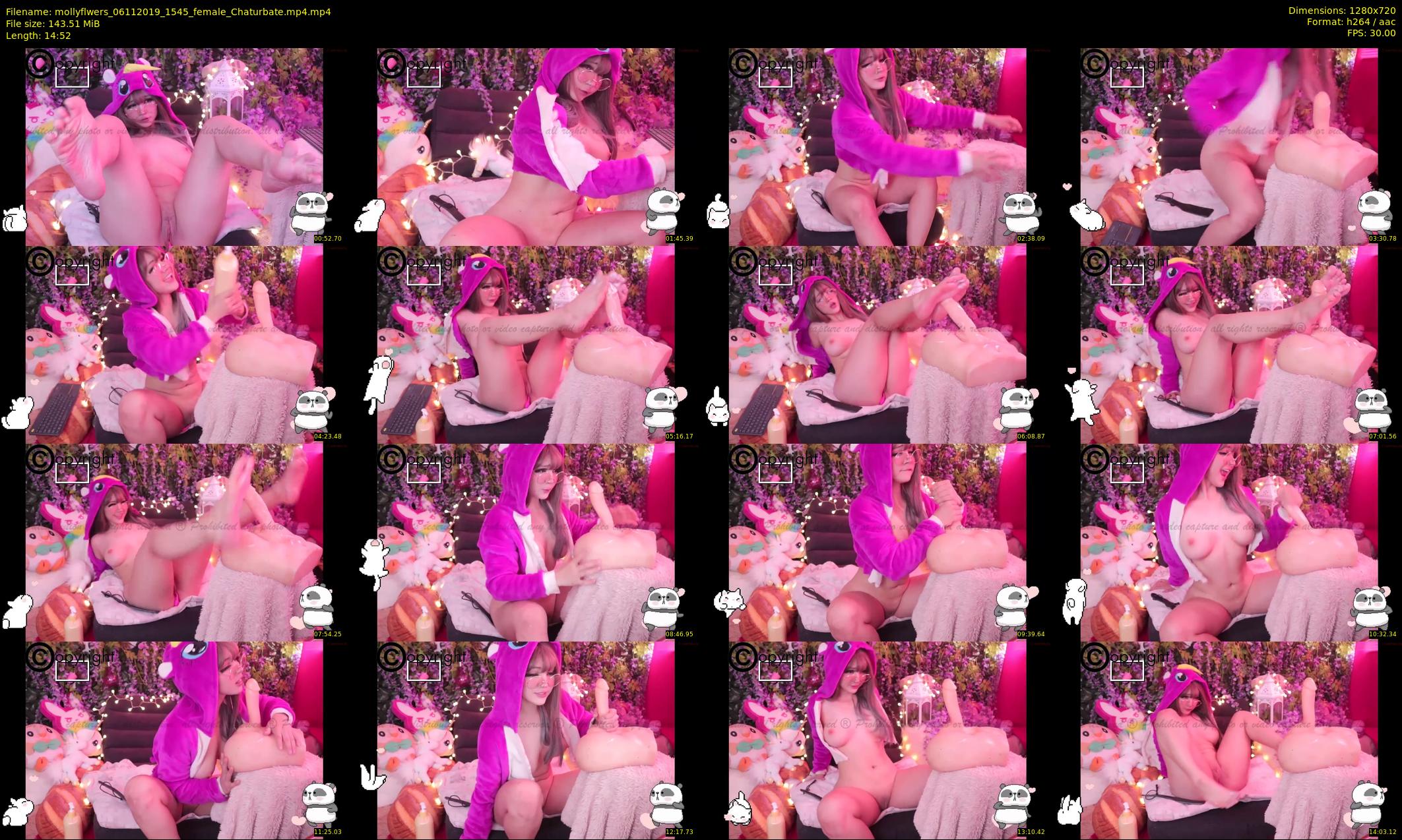 mollyflwers — 15 minute Chaturbate female cam show recording, 720p, Nov 6, 2019