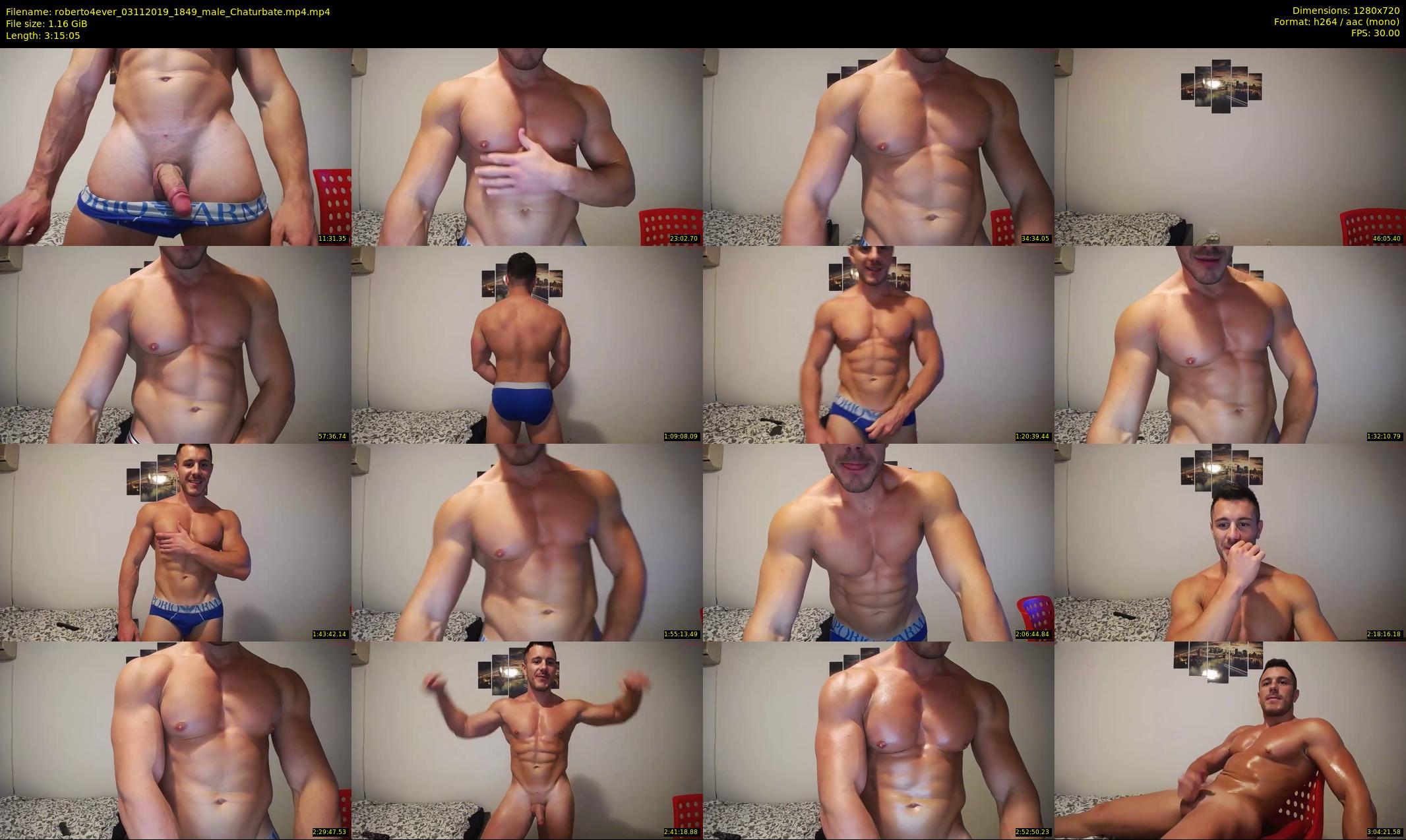 roberto4ever — 196 minute Chaturbate male cam show recording, 720p, Nov 3, 2019