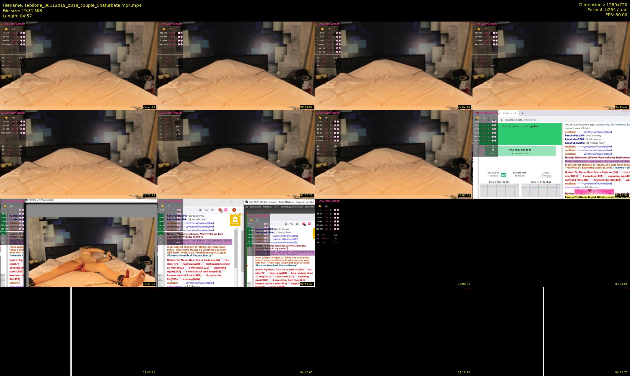 sebilone — 5 minute Chaturbate couple cam show recording, 720p, Nov 6, 2019