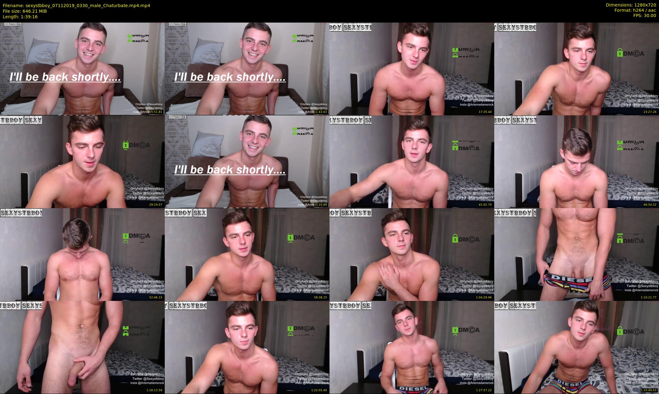 sexystbboy — 100 minute Chaturbate male cam show recording, 720p, Nov 7, 2019