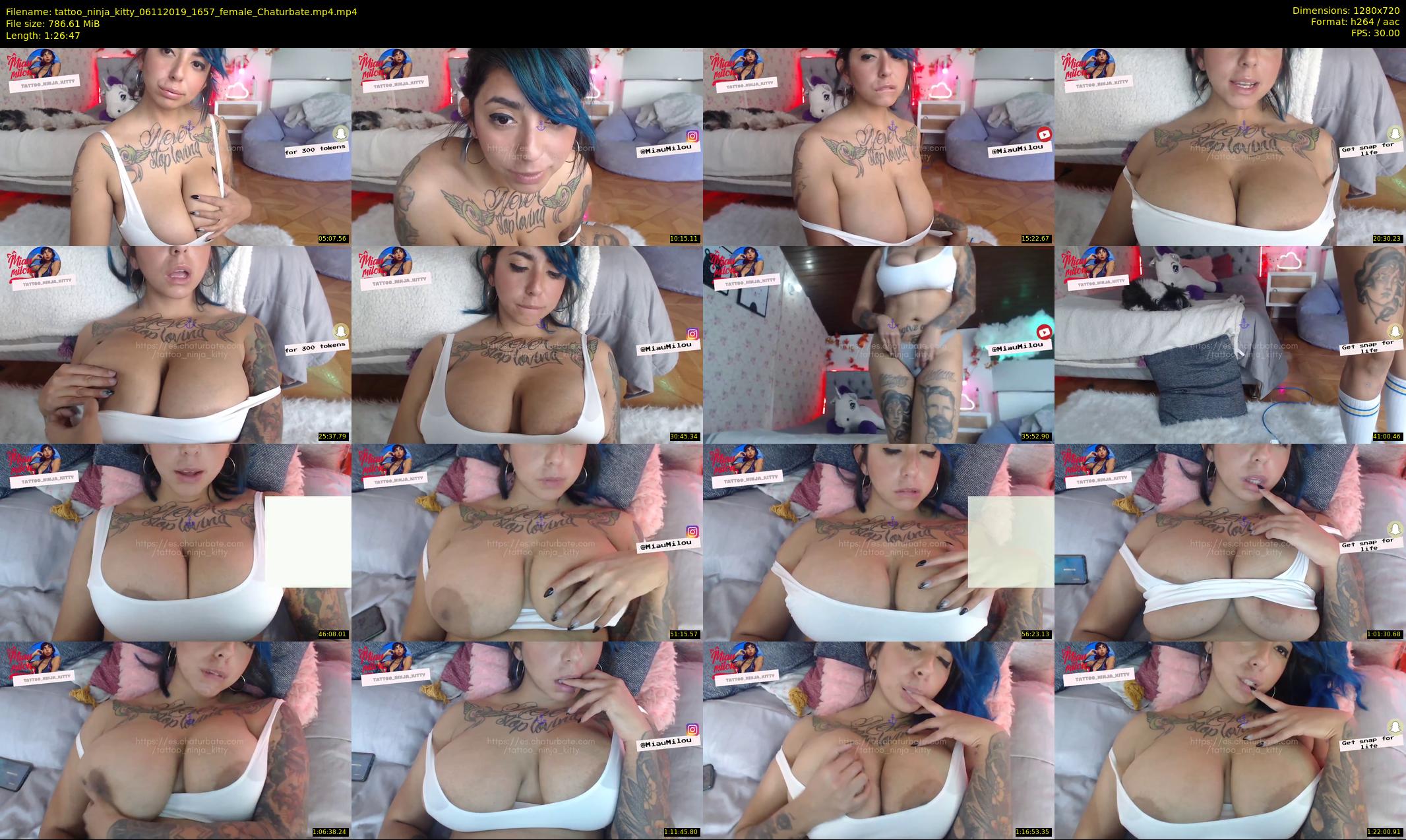 tattoo_ninja_kitty — 87 minute Chaturbate female cam show recording, 720p, Nov 6, 2019
