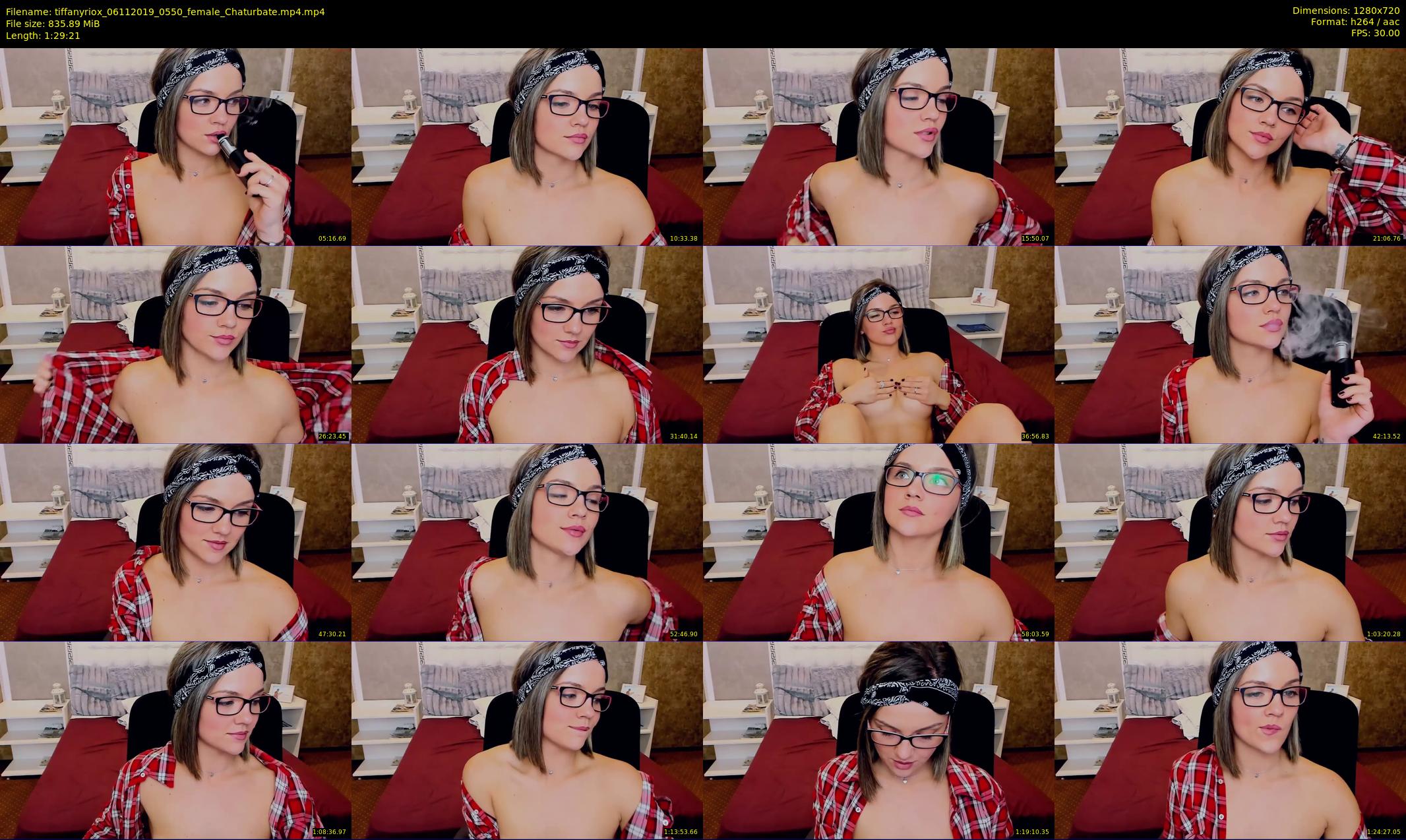 tiffanyriox — 90 minute Chaturbate female cam show recording, 720p, Nov 6, 2019