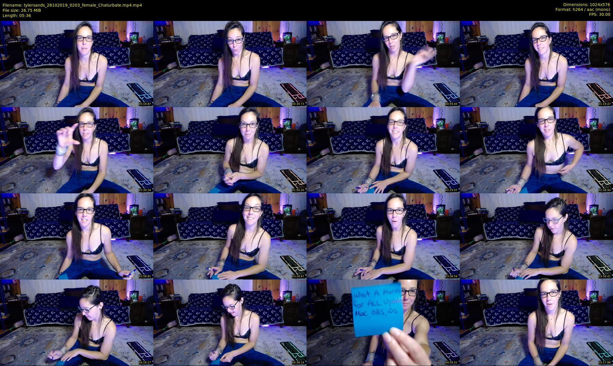 tylersands — 6 minute Chaturbate female cam show recording, 480p, Oct 28, 2019