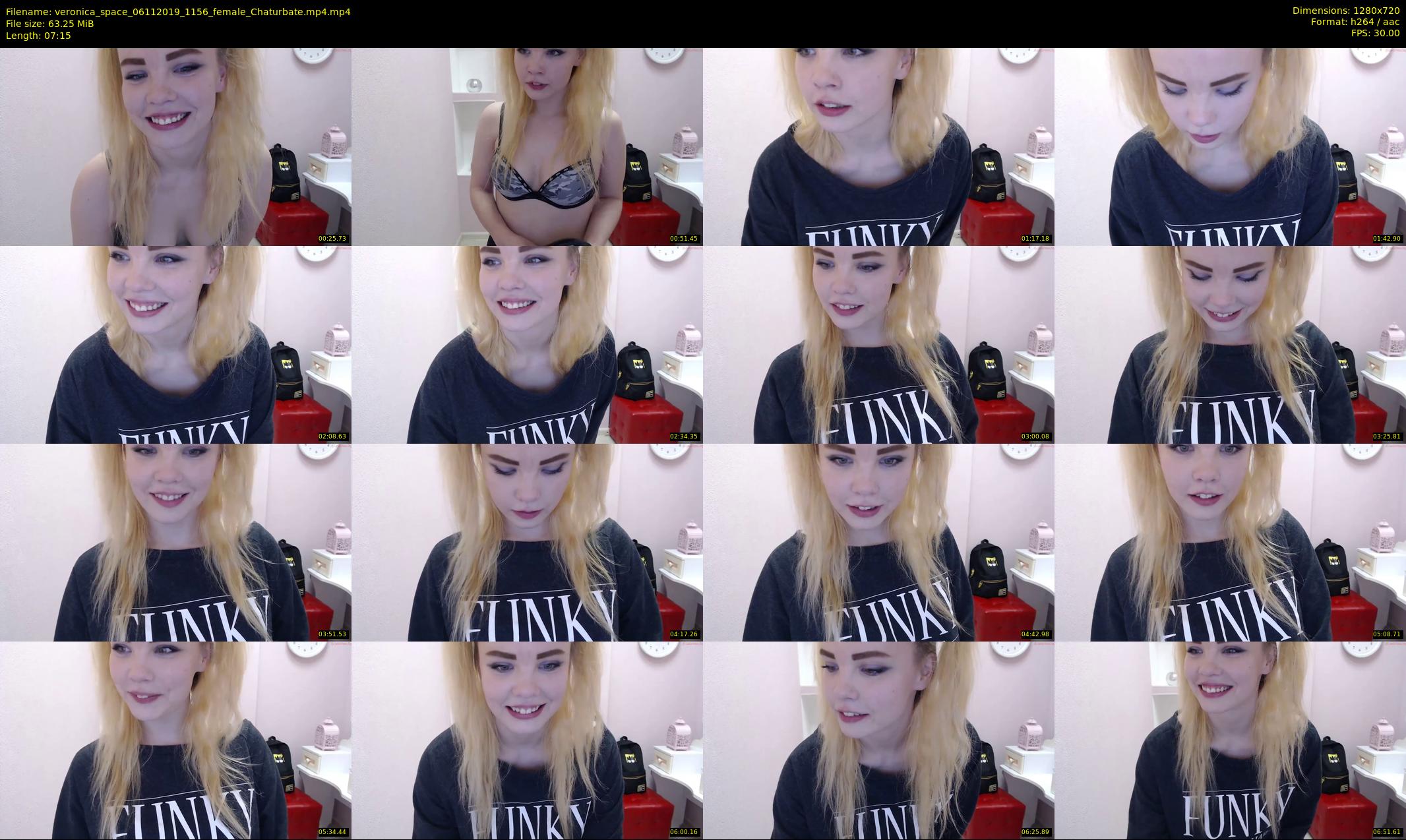 veronica_space — 8 minute Chaturbate female cam show recording, 720p, Nov 6, 2019