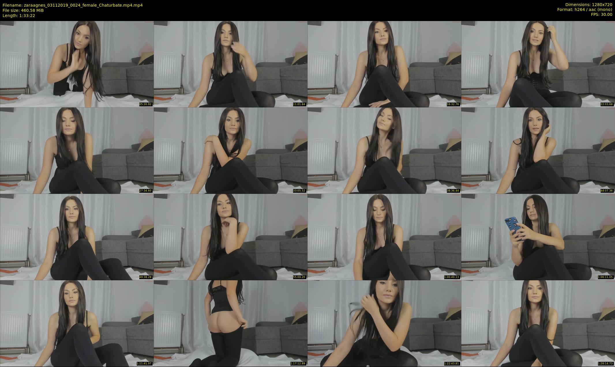 zaraagnes — 94 minute Chaturbate female cam show recording, 720p, Nov 3, 2019