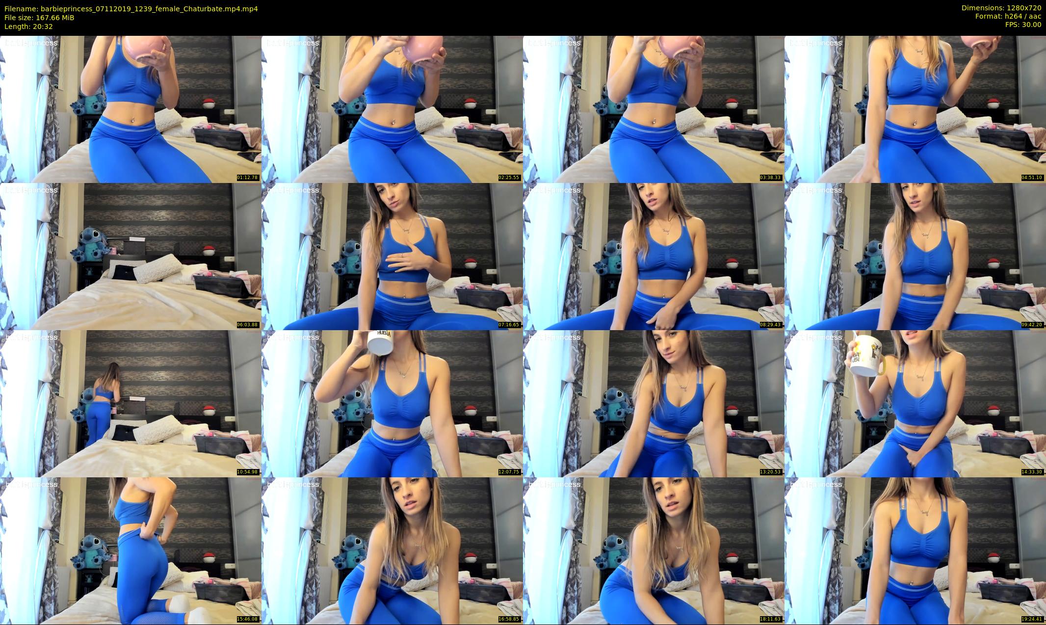 barbieprincess — 21 minute Chaturbate female cam show recording, 720p, Nov 7, 2019