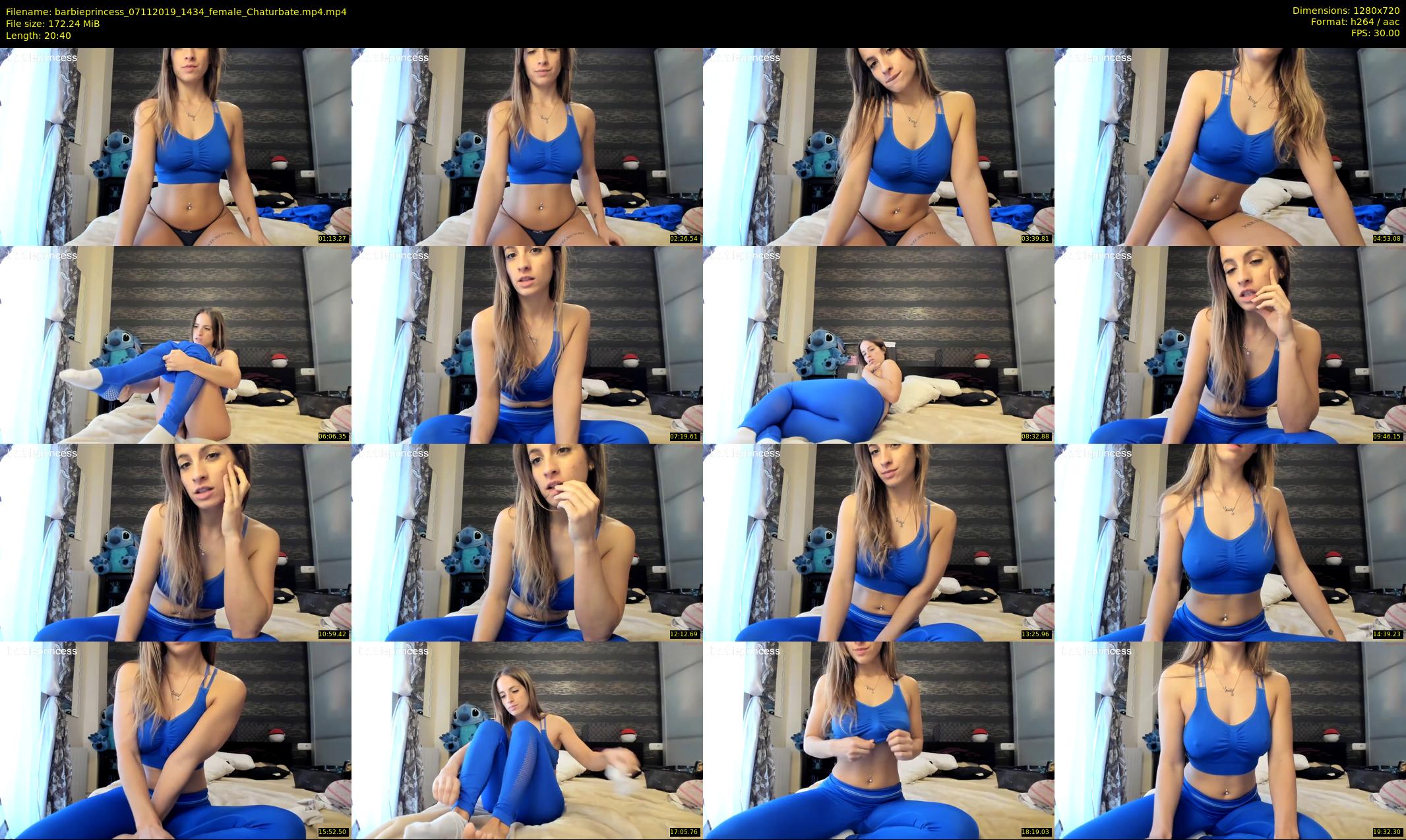barbieprincess — 21 minute Chaturbate female cam show recording, 720p, Nov 7, 2019