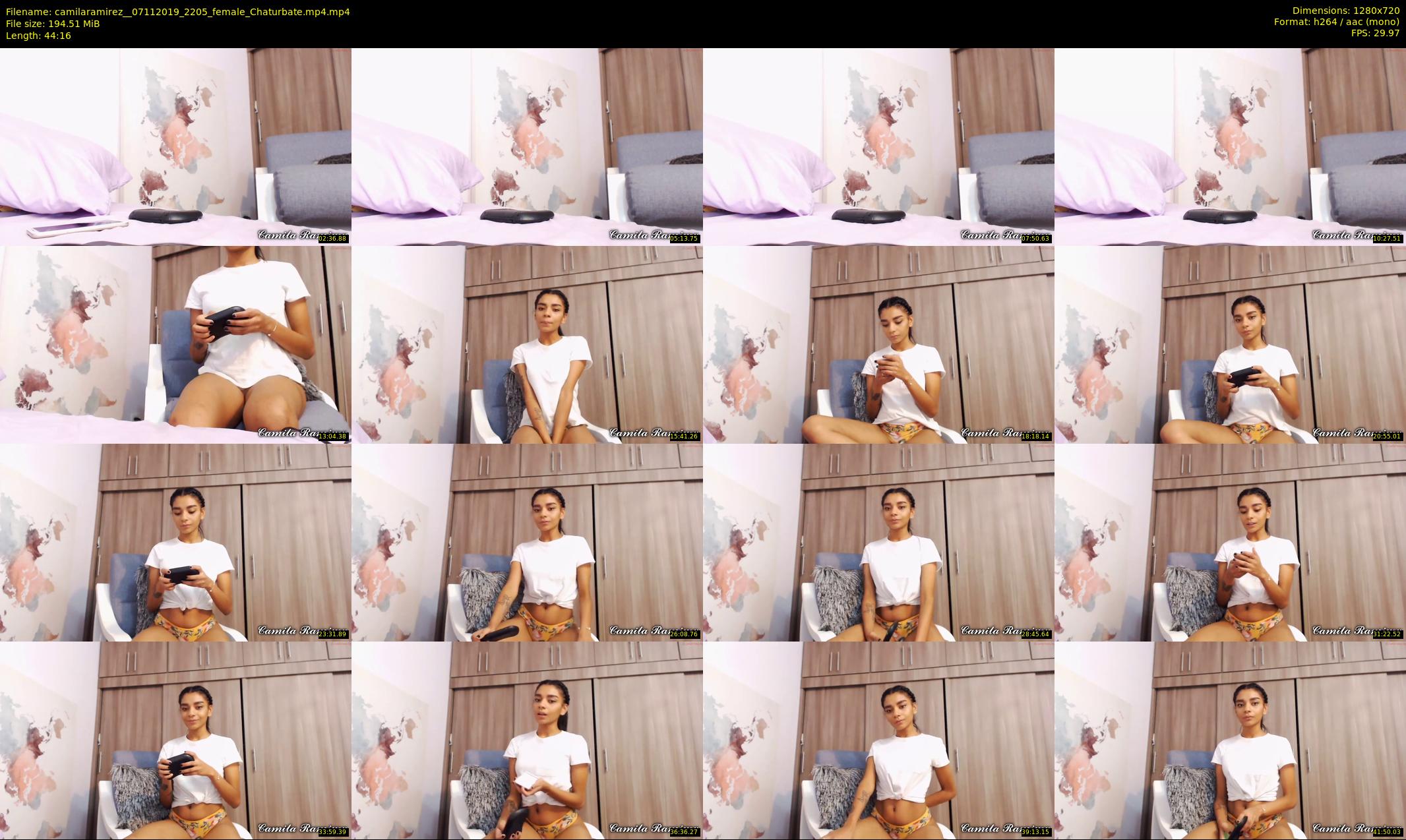 camilaramirez_ — 45 minute Chaturbate female cam show recording, 720p, Nov 7, 2019
