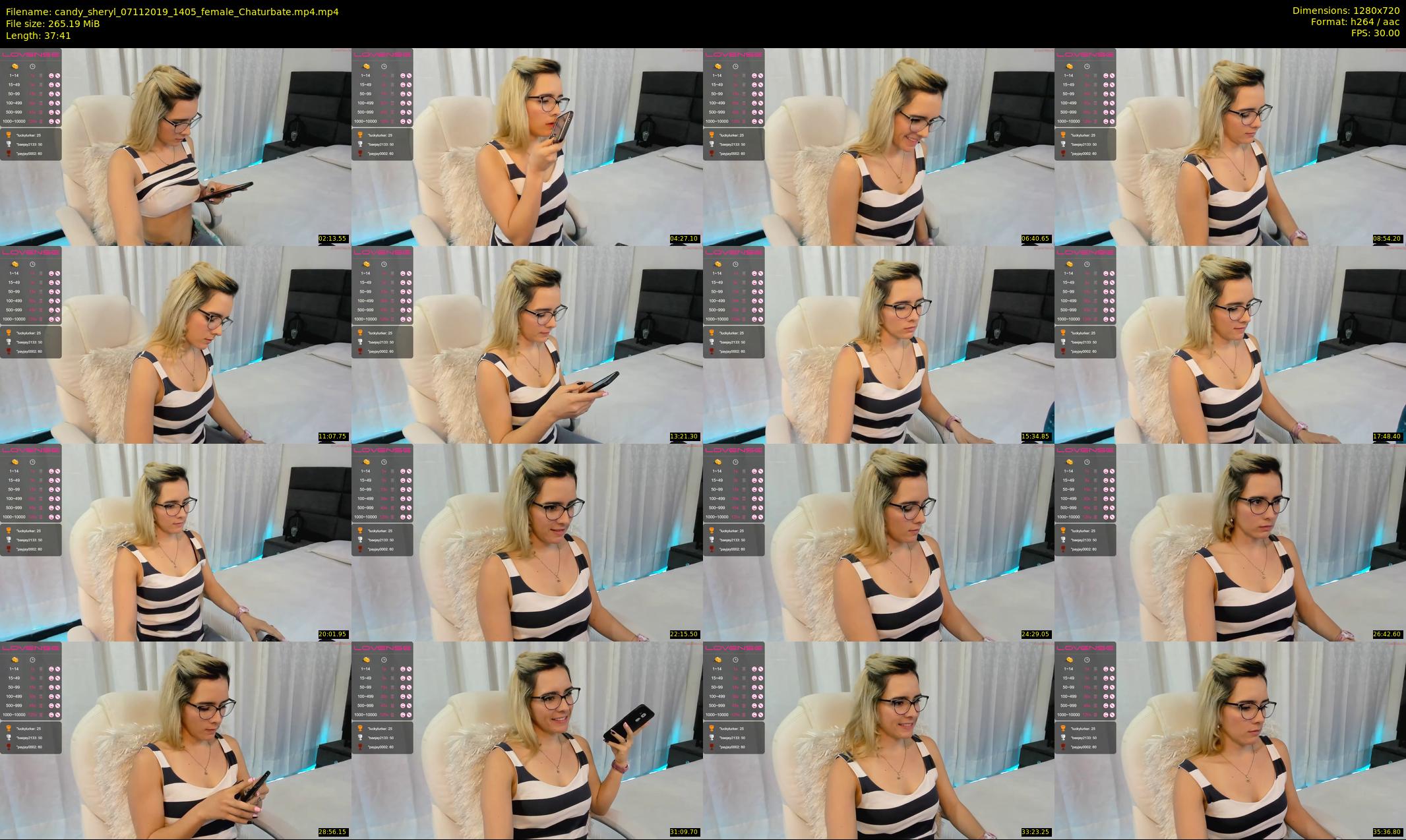 candy_sheryl — 38 minute Chaturbate female cam show recording, 720p, Nov 7, 2019