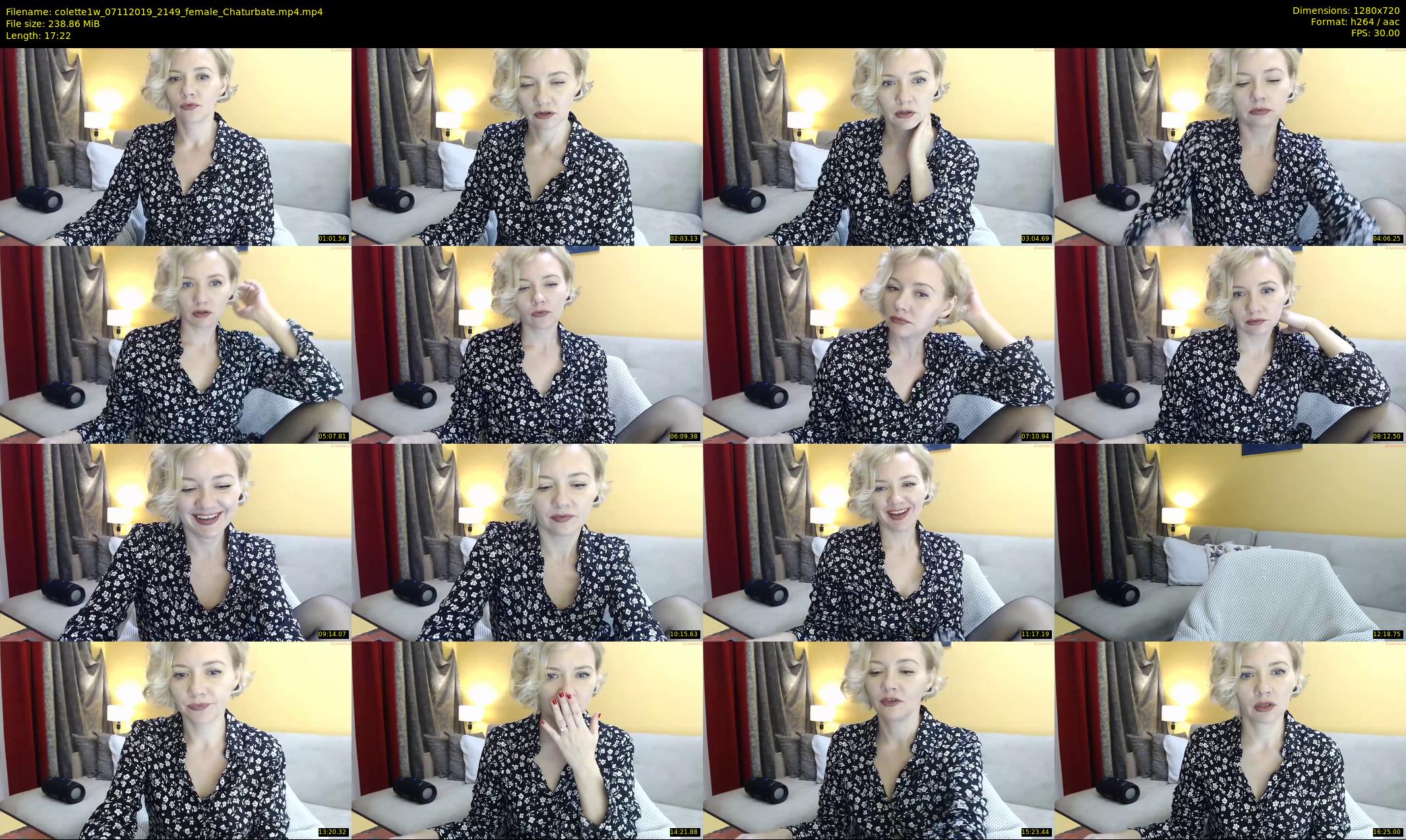 colette1w — 18 minute Chaturbate female cam show recording, 720p, Nov 7, 2019